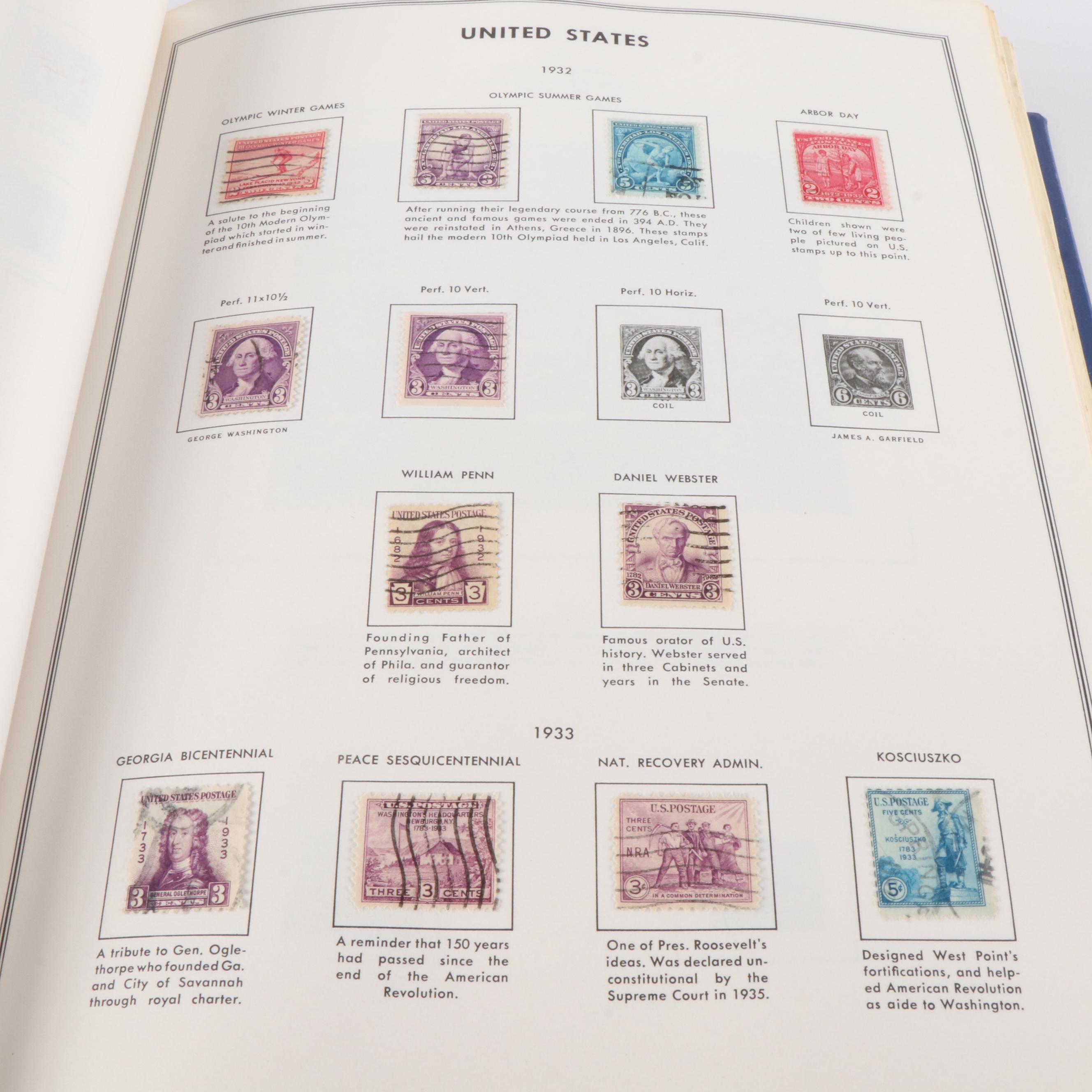 Five Albums of Antique to Vintage U.S. Postage Stamps and More