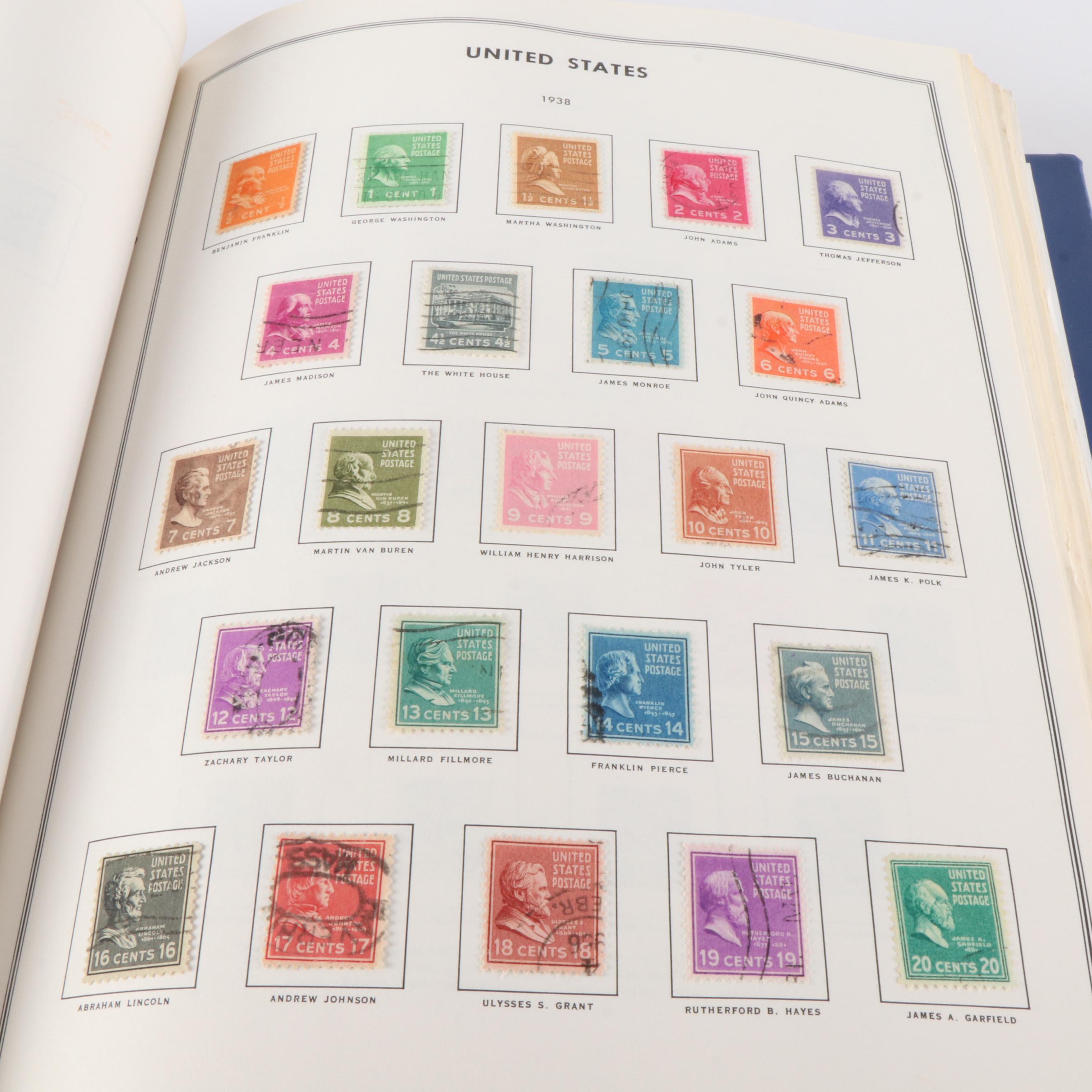 Five Albums of Antique to Vintage U.S. Postage Stamps and More