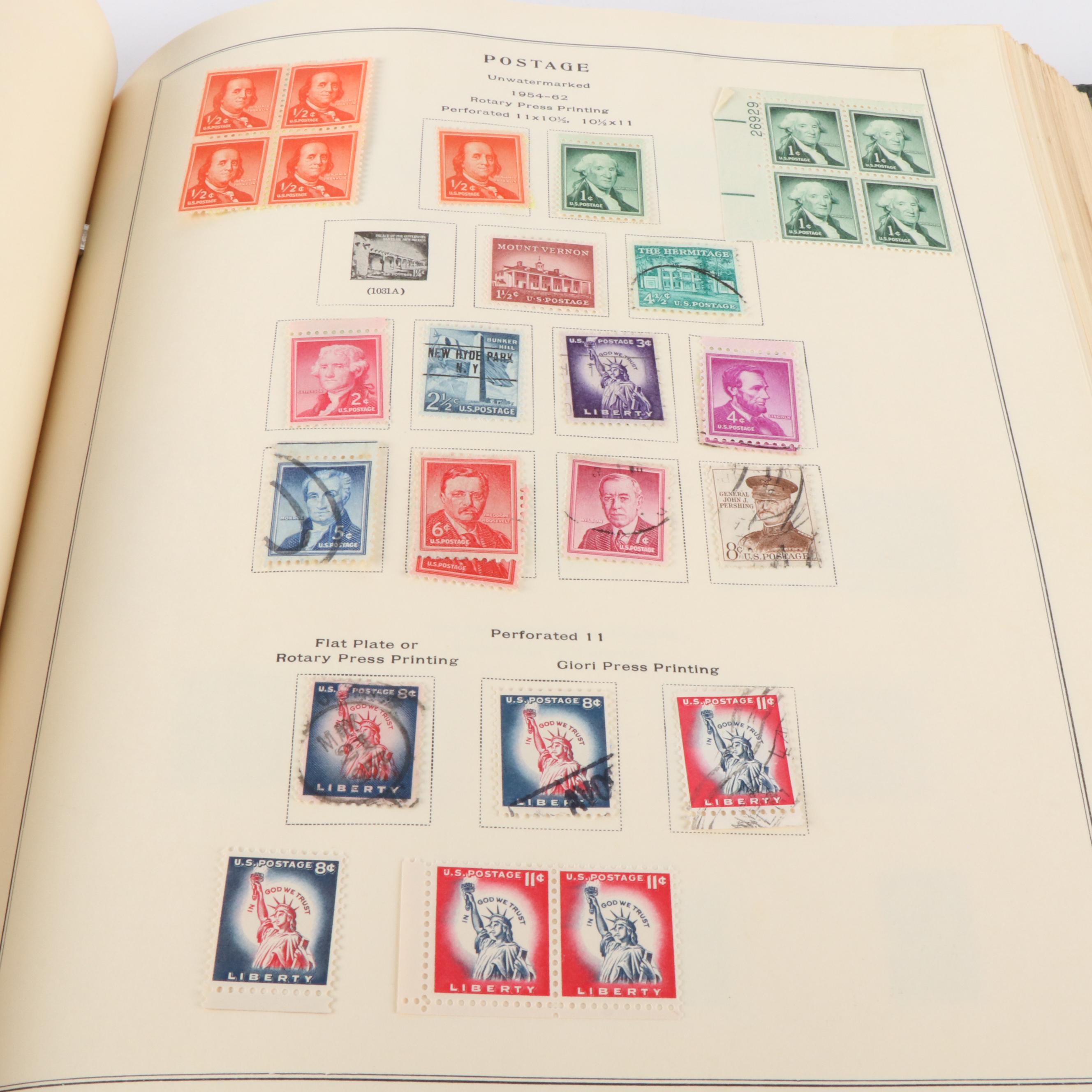Five Albums of Antique to Vintage U.S. Postage Stamps and More