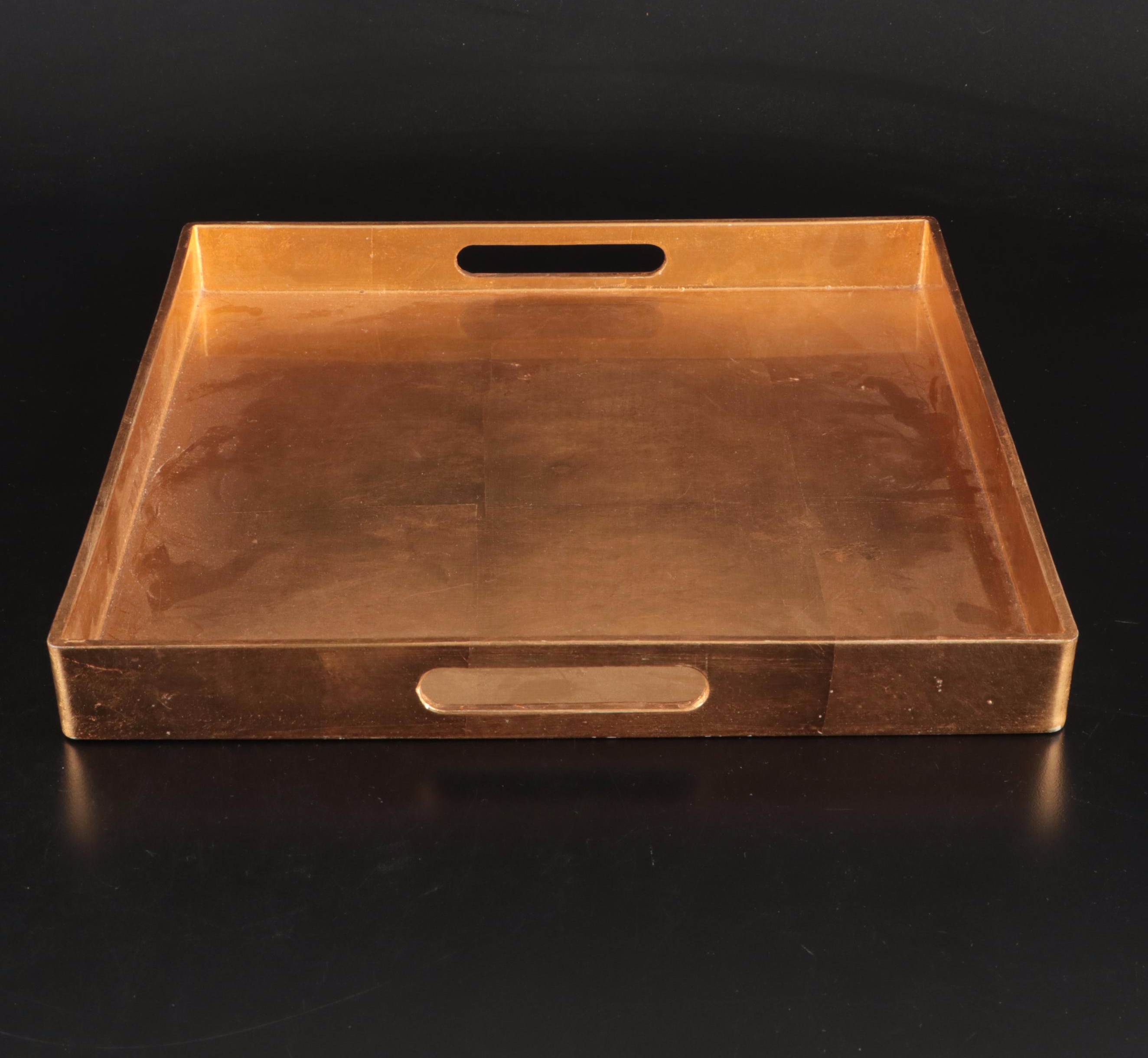 Fostoria "Classic Gold" Glass Stemware with Other Cake Stand and Serving Tray