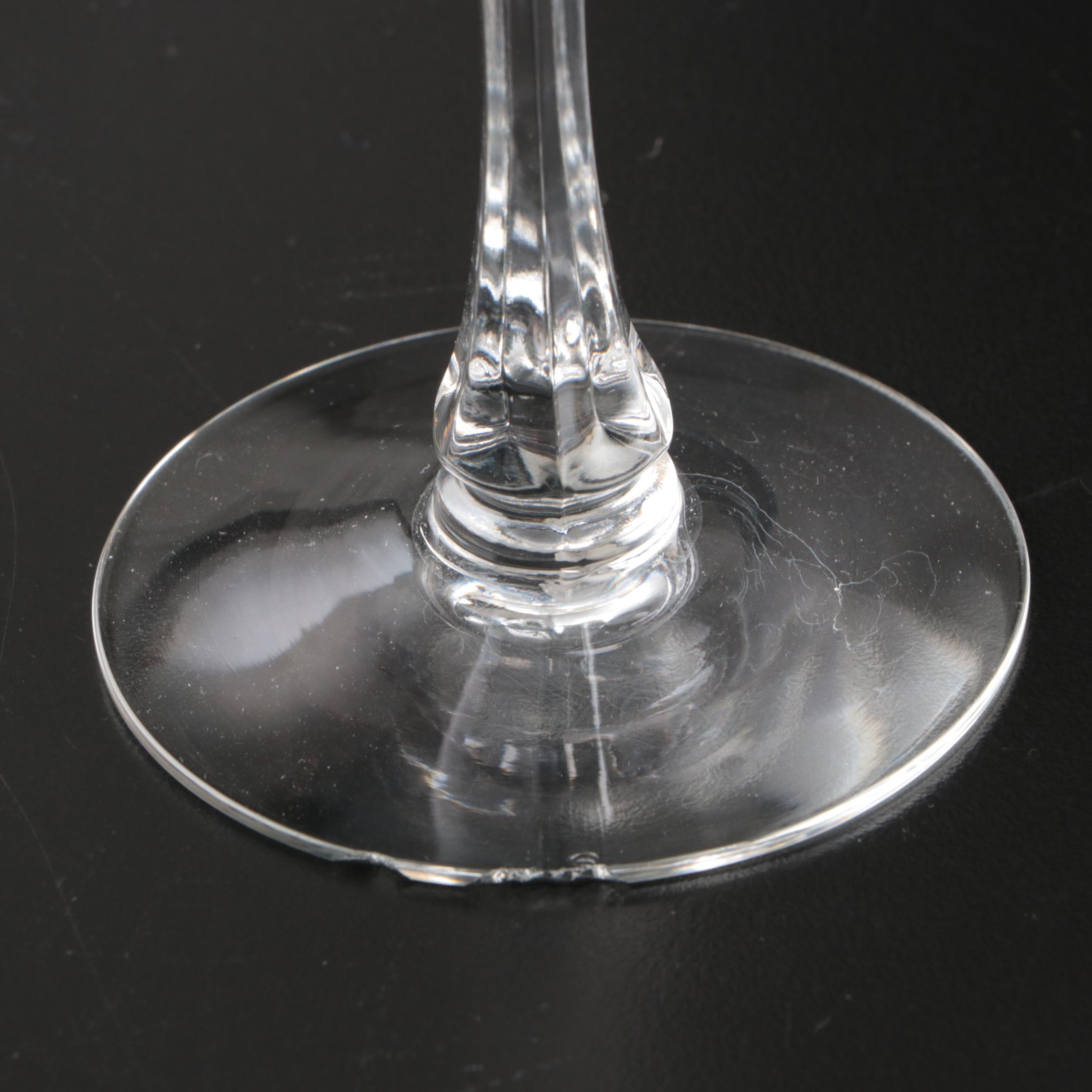 Fostoria "Classic Gold" Glass Stemware with Other Cake Stand and Serving Tray