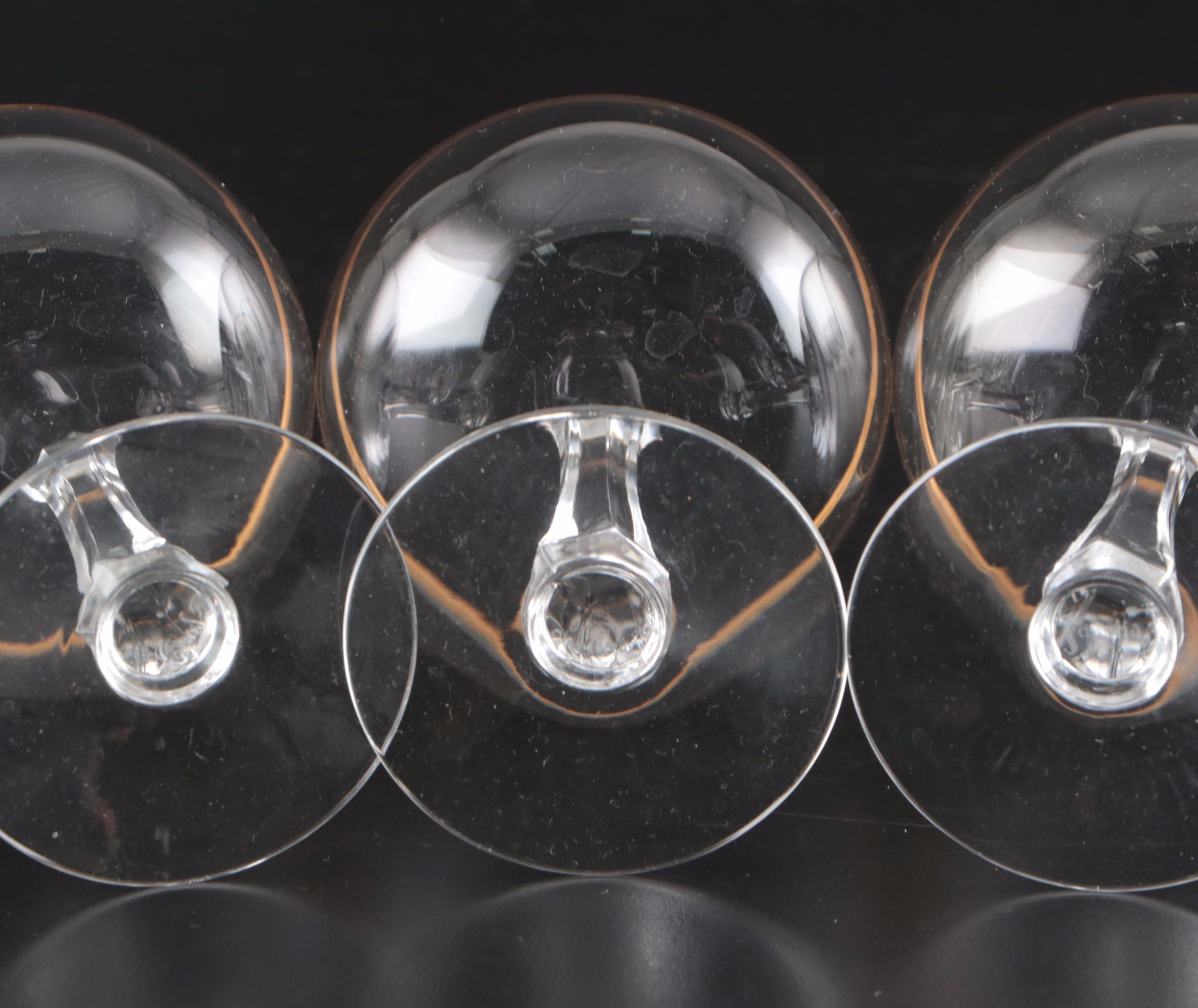 Fostoria "Classic Gold" Glass Stemware with Other Cake Stand and Serving Tray