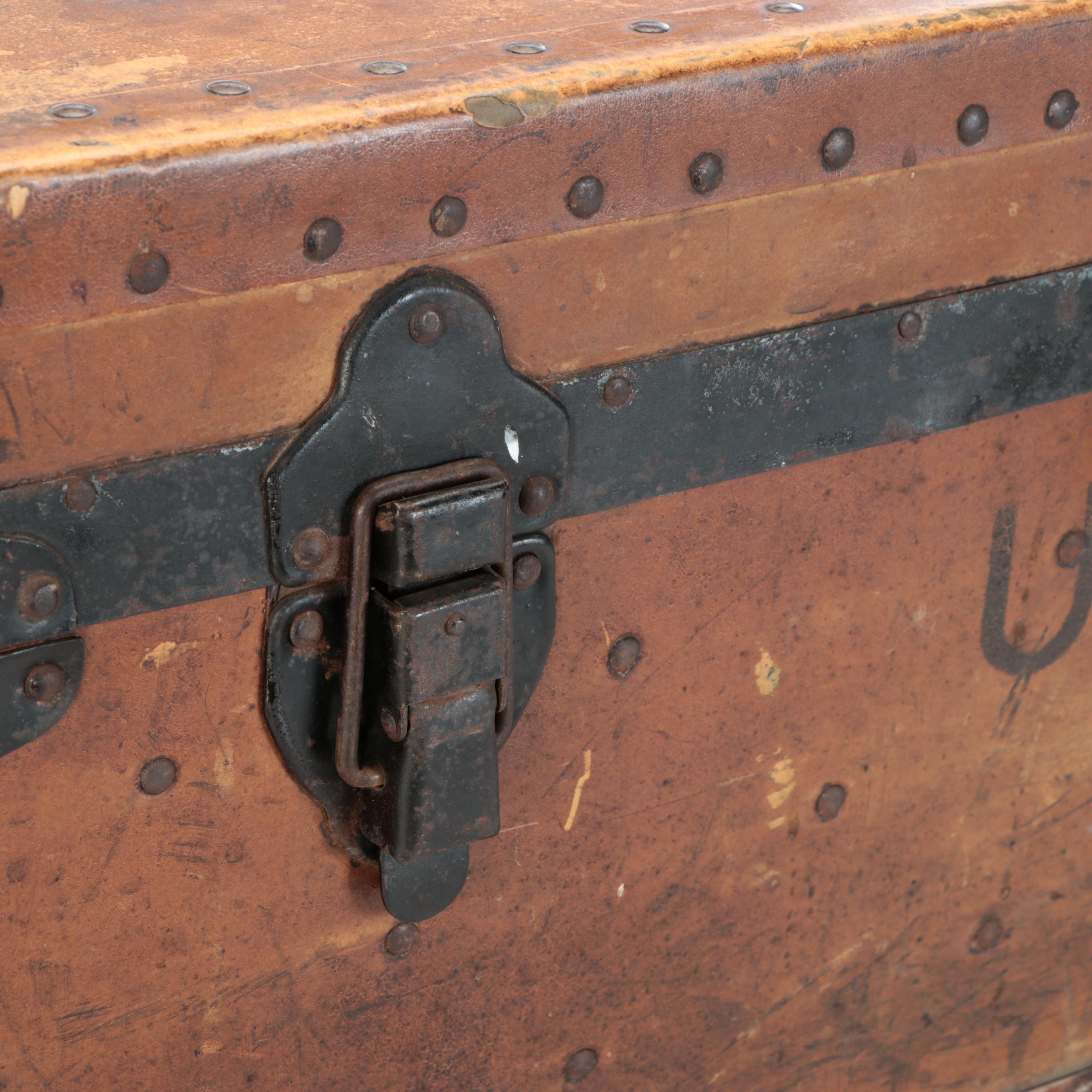 American Hardware Company Military Footlocker Trunk, 1936