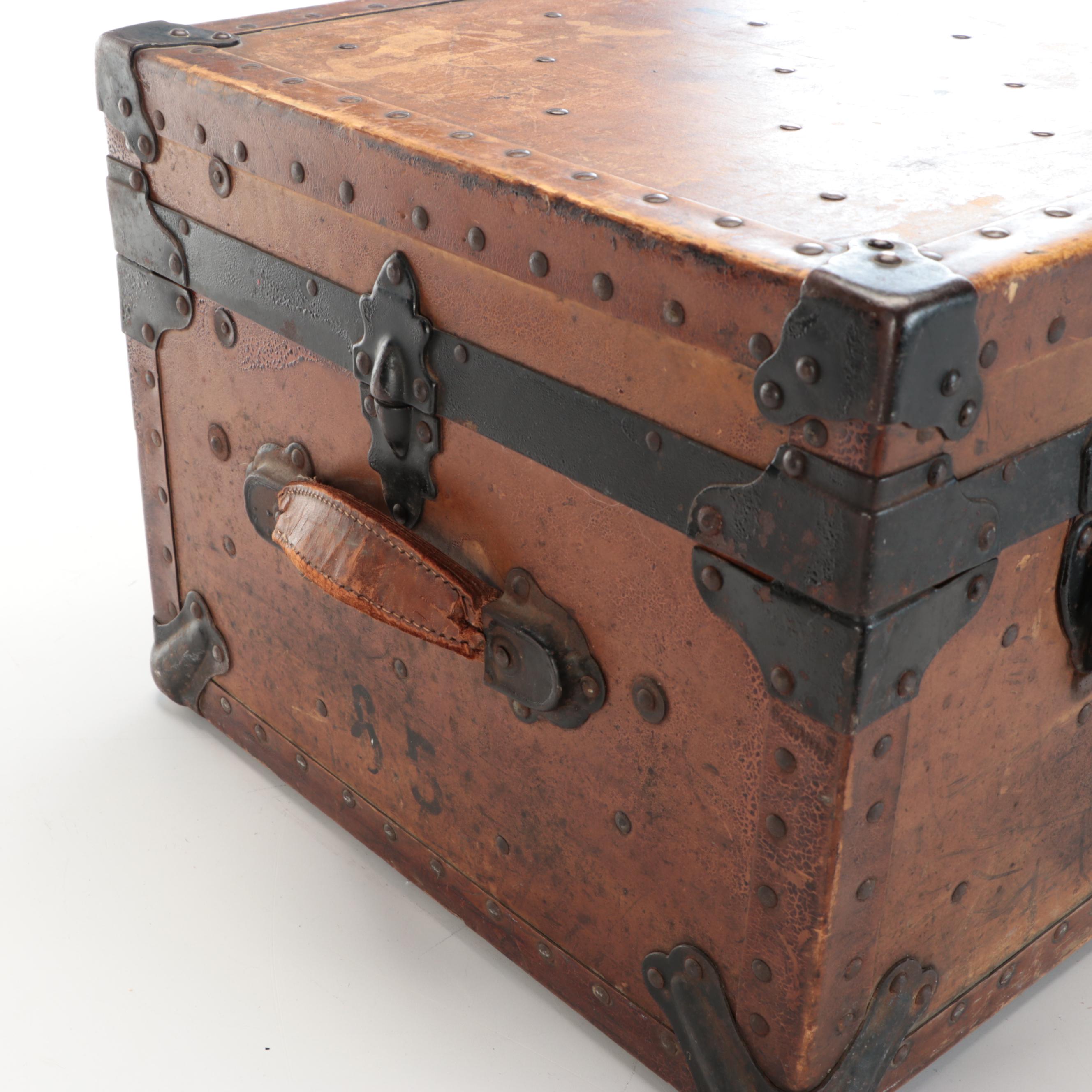 American Hardware Company Military Footlocker Trunk, 1936