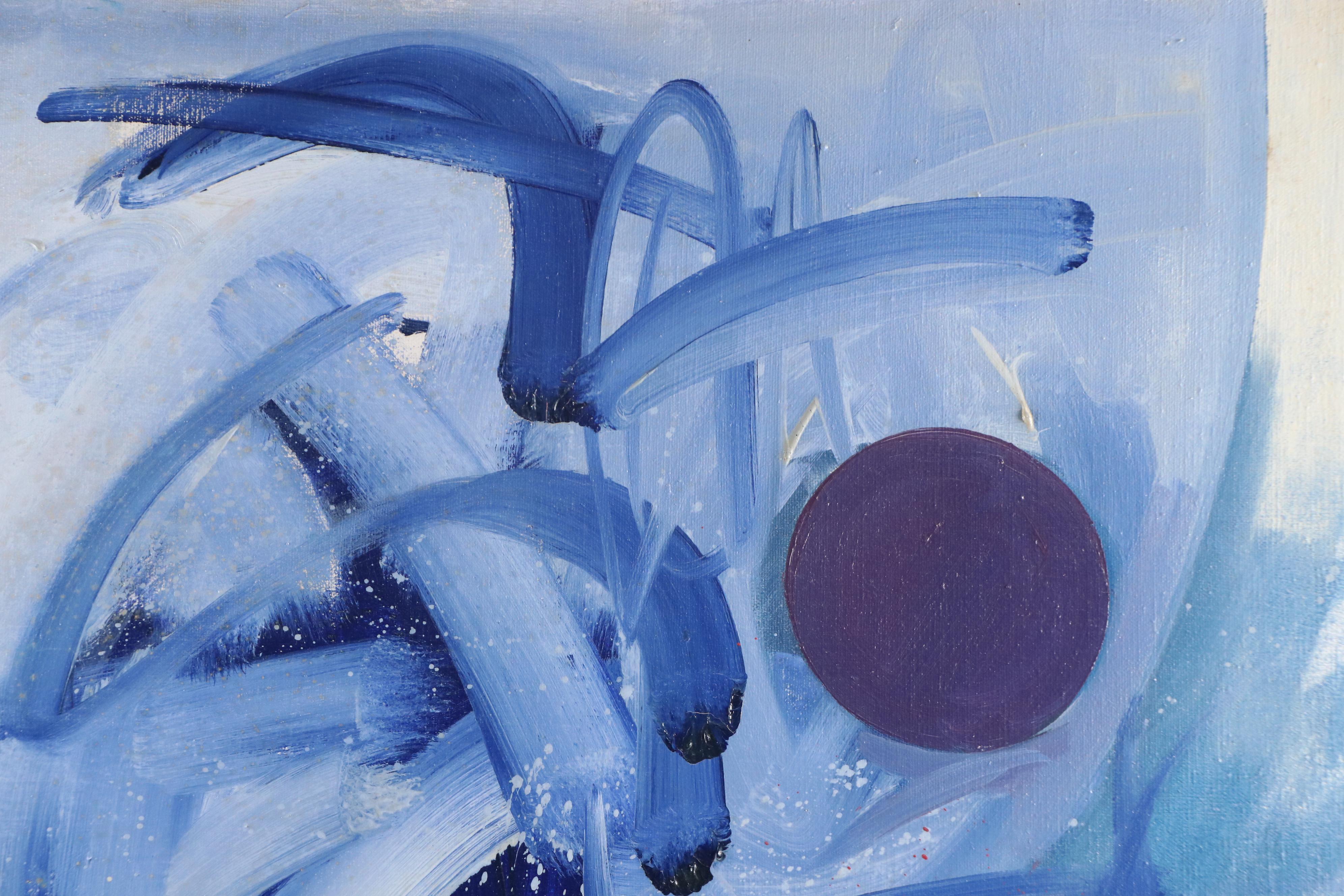 Walter Stomps Abstract Acrylic Painting "Five Circles E + C," 1963