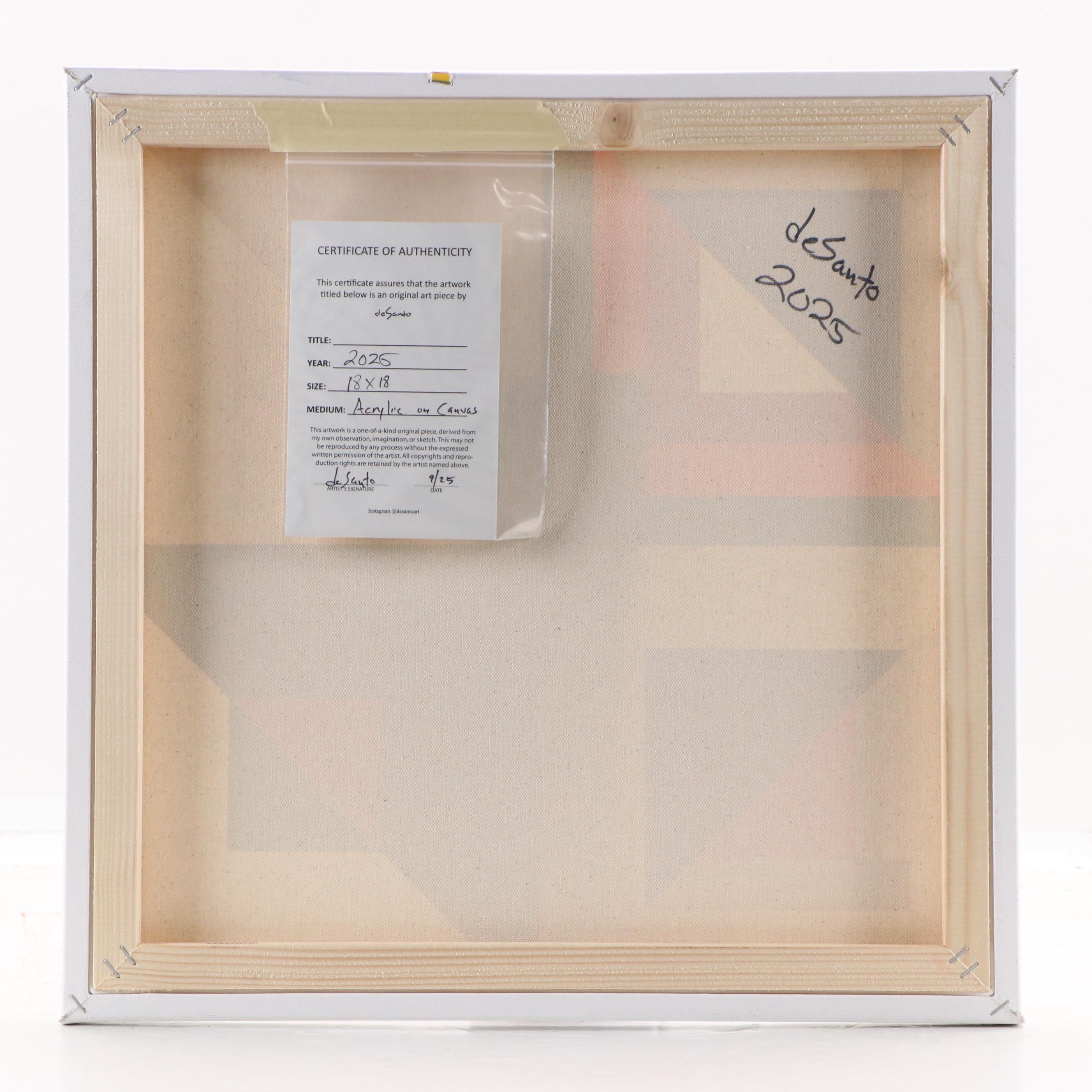 deSanto Geometric Acrylic Painting, 2025
