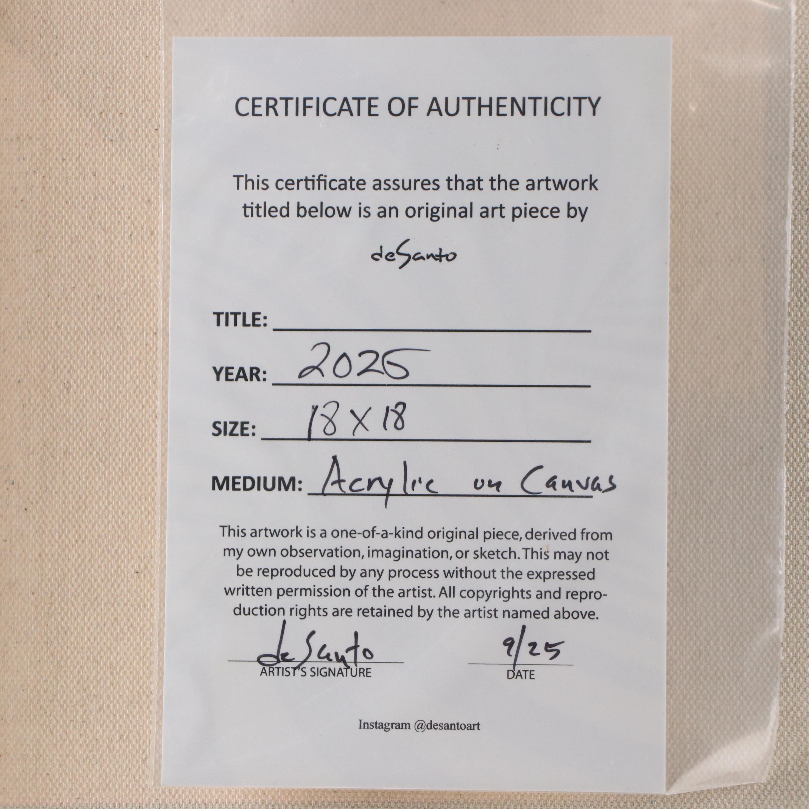 deSanto Geometric Acrylic Painting, 2025