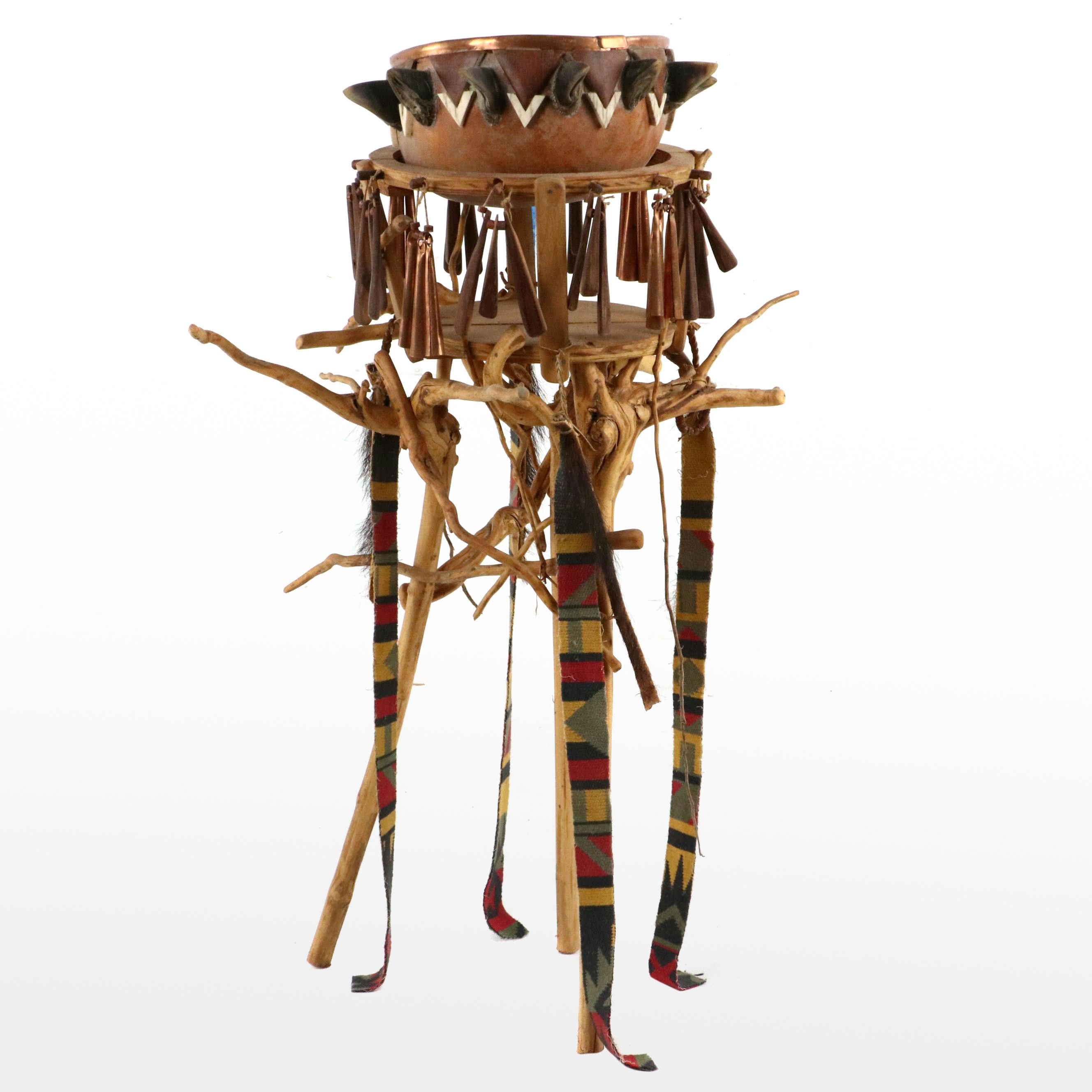 Robert Beaven Tripod Stand with Gourd Bowl