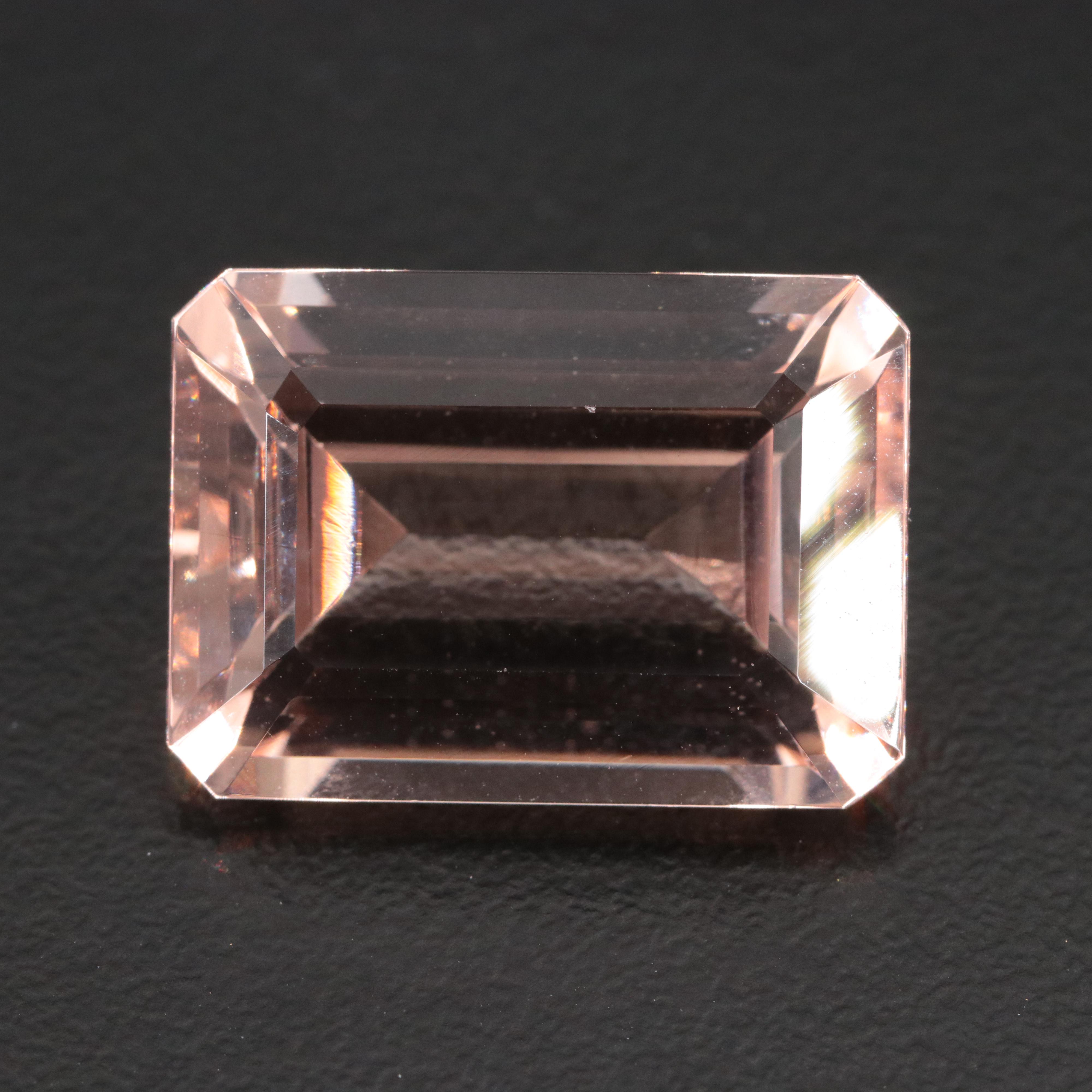 Loose 14.75 CT Morganite with IGI Report