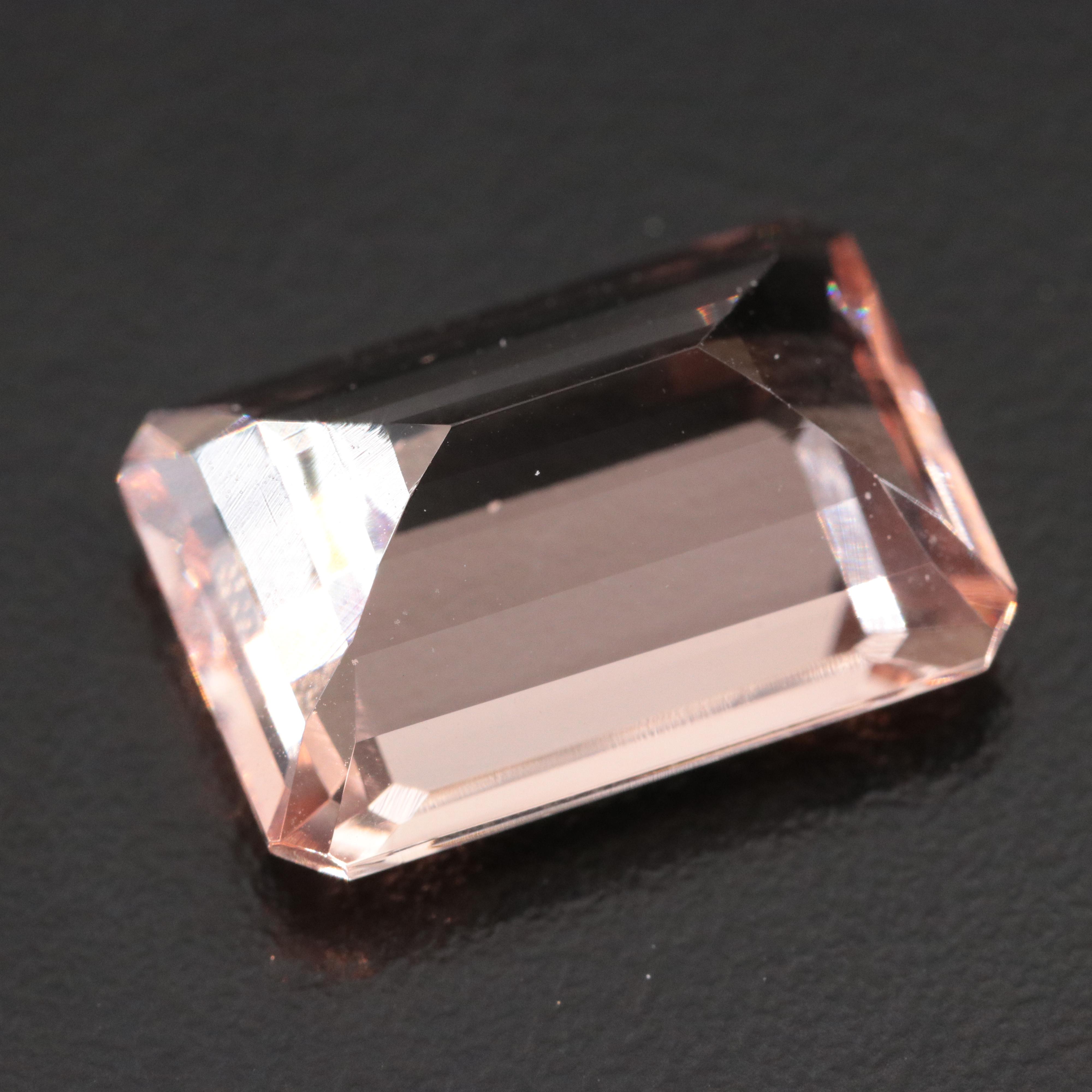 Loose 14.75 CT Morganite with IGI Report