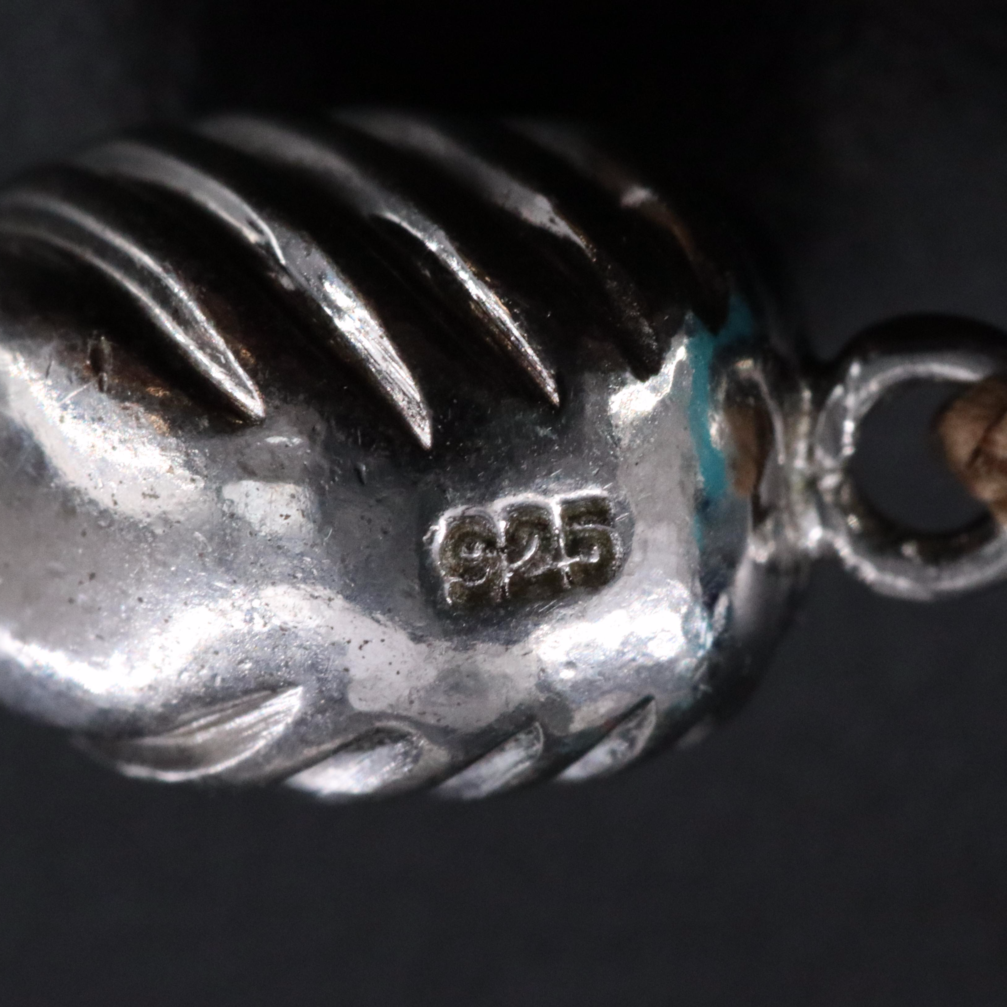 Sterling Magnesite and Tiger's Eye Necklace