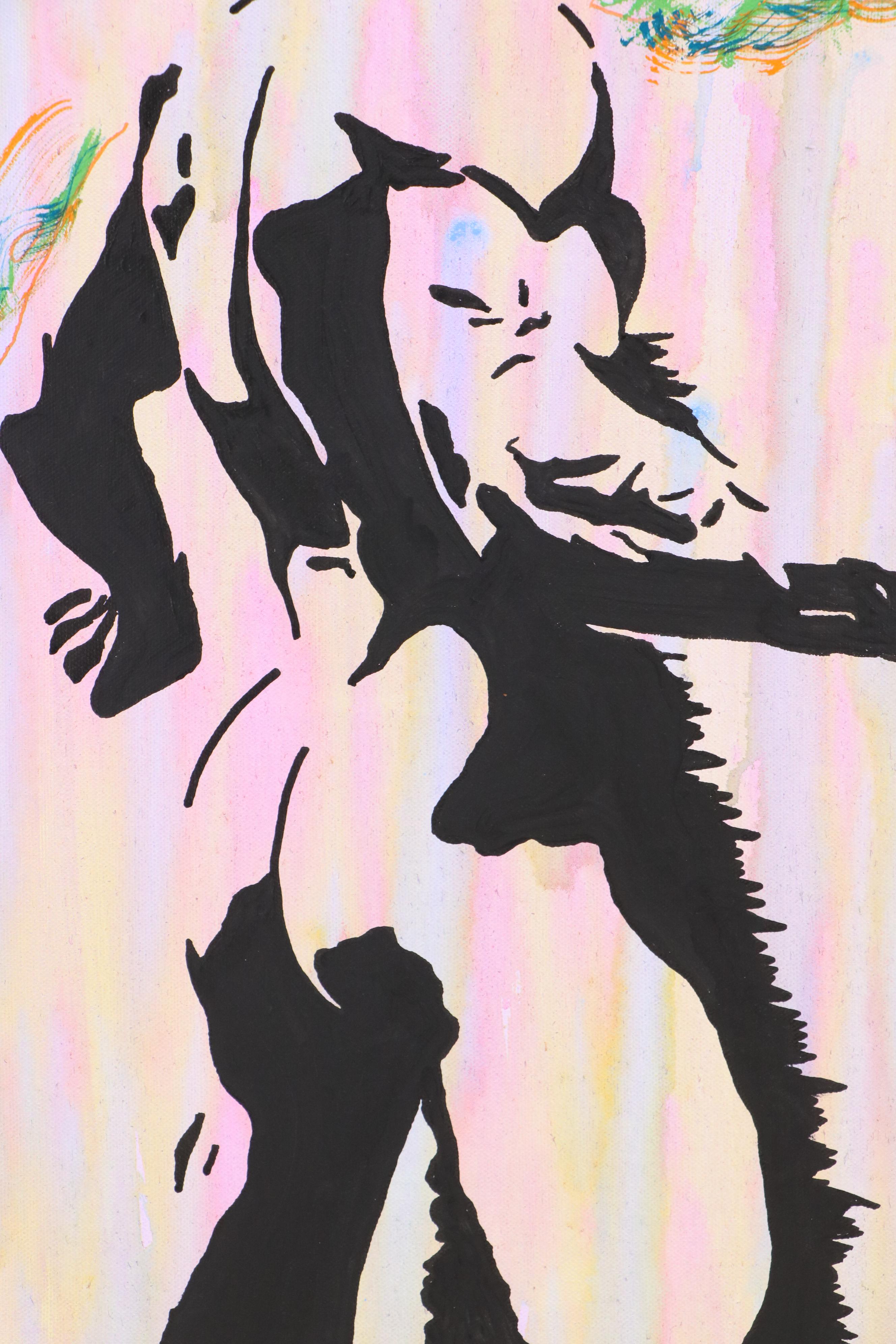 deSanto Nude Figural Acrylic Painting "Streakline," 2025