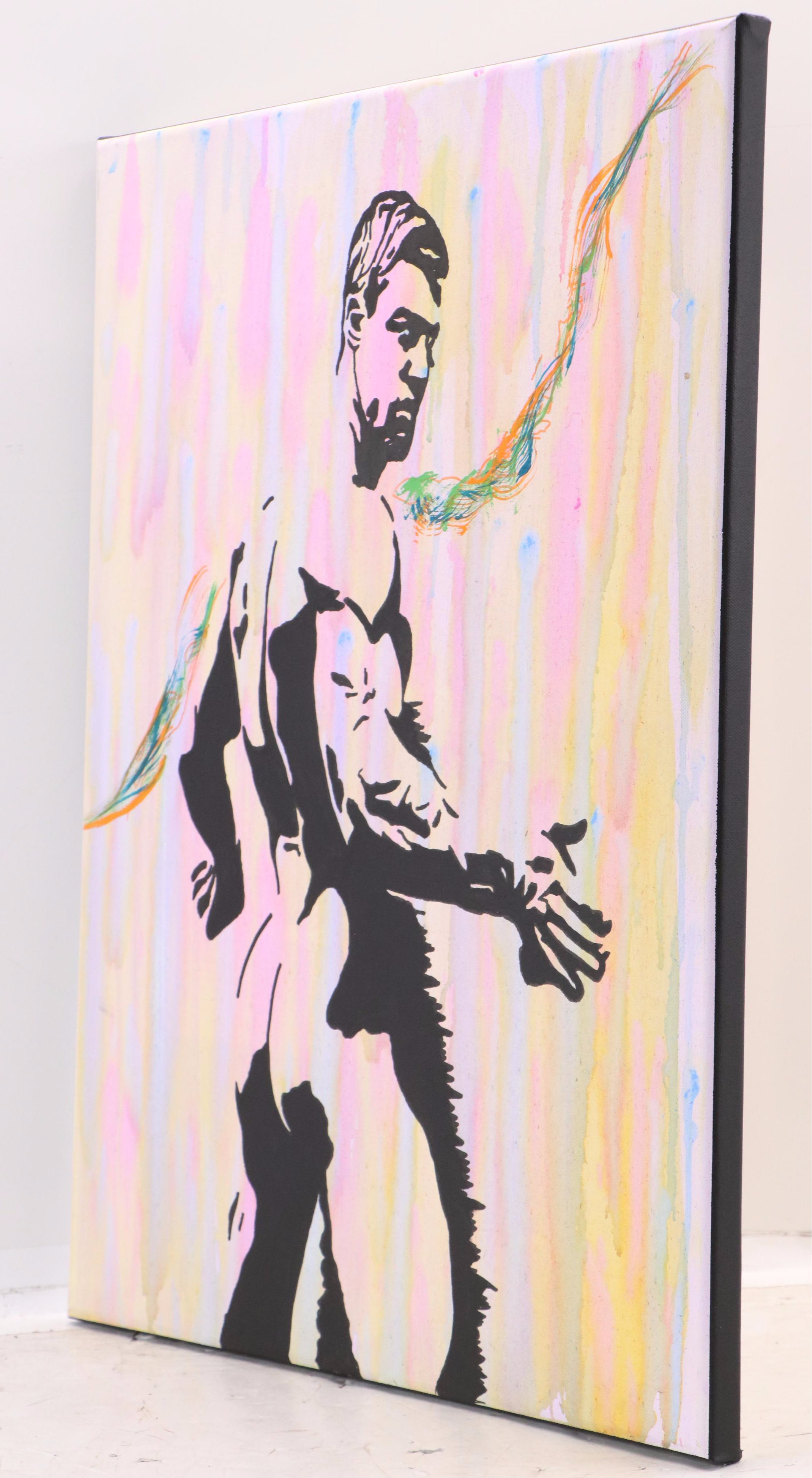 deSanto Nude Figural Acrylic Painting "Streakline," 2025