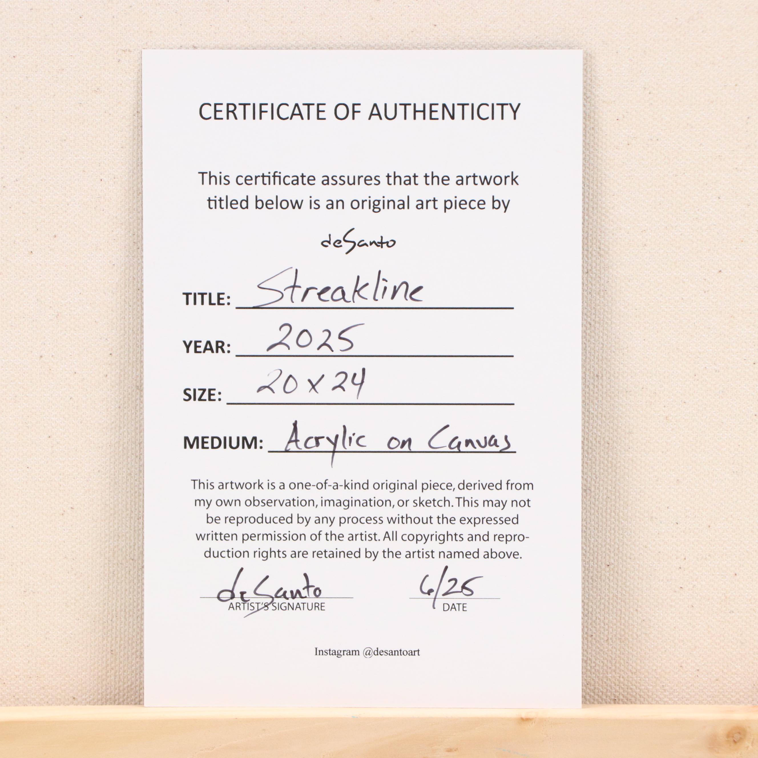 deSanto Nude Figural Acrylic Painting "Streakline," 2025