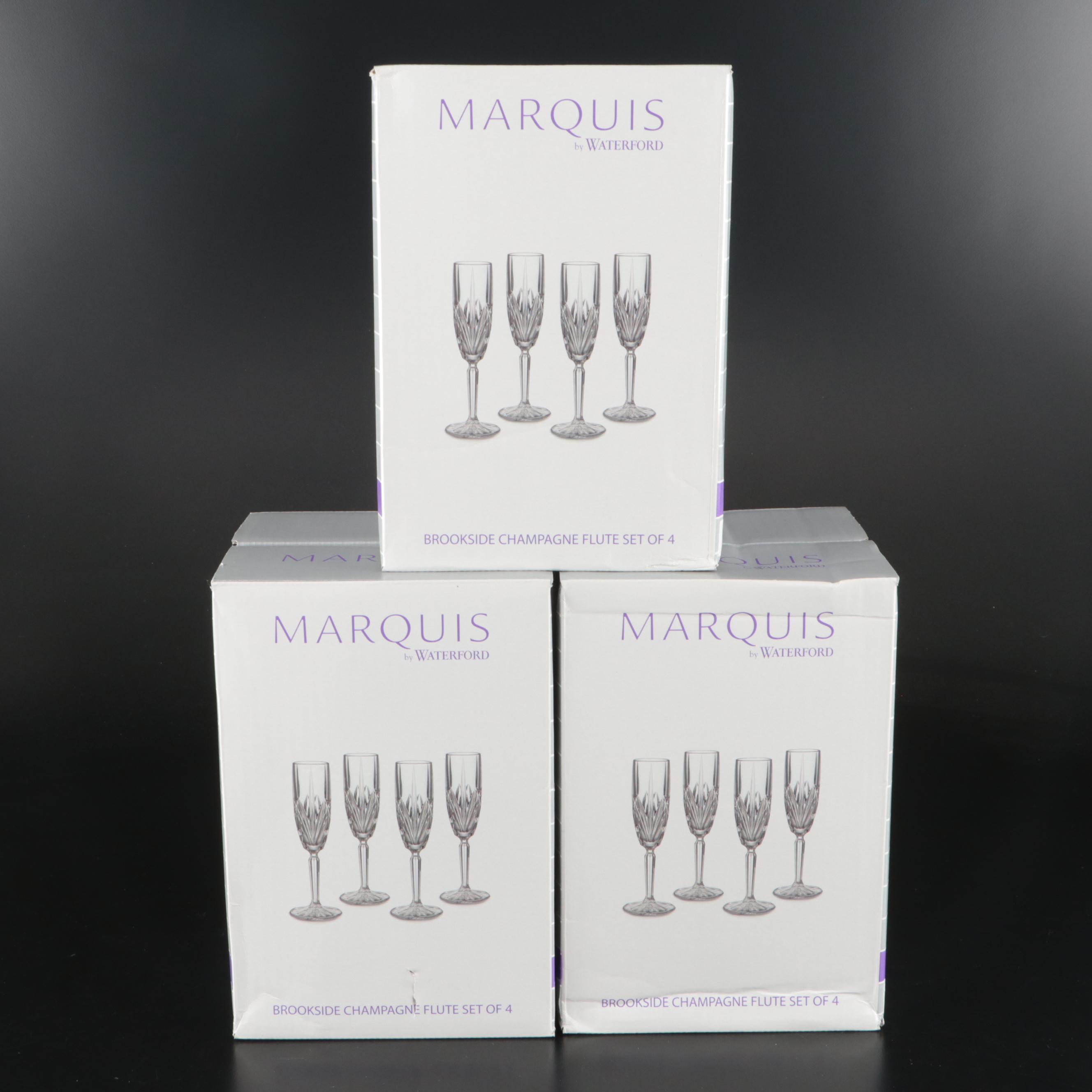 Marquis by Waterford "Brookside" Crystal Champagne Flutes