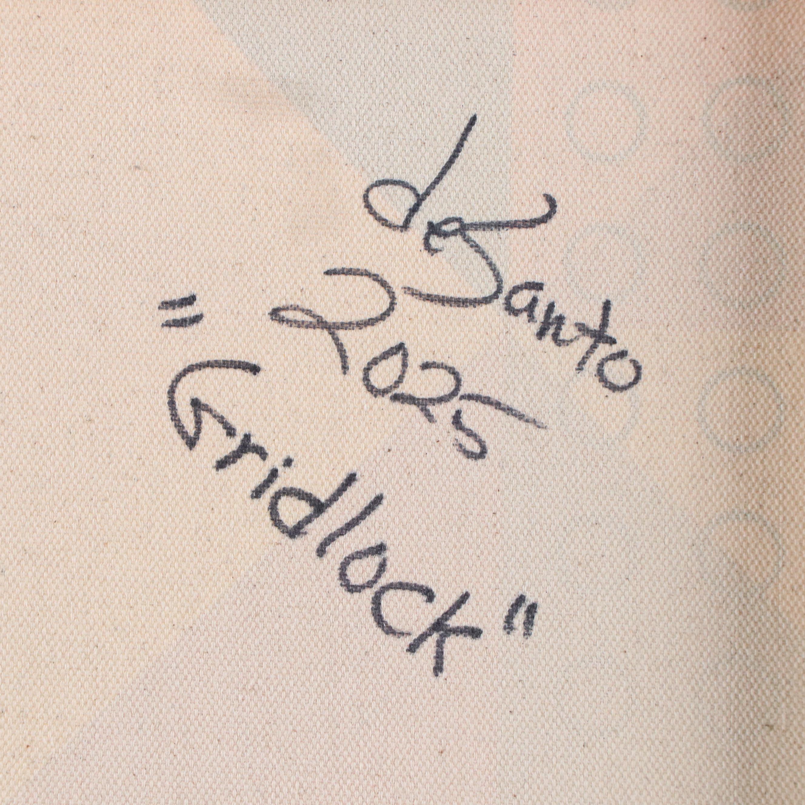 deSanto Geometric Acrylic Painting "Gridlock," 2025