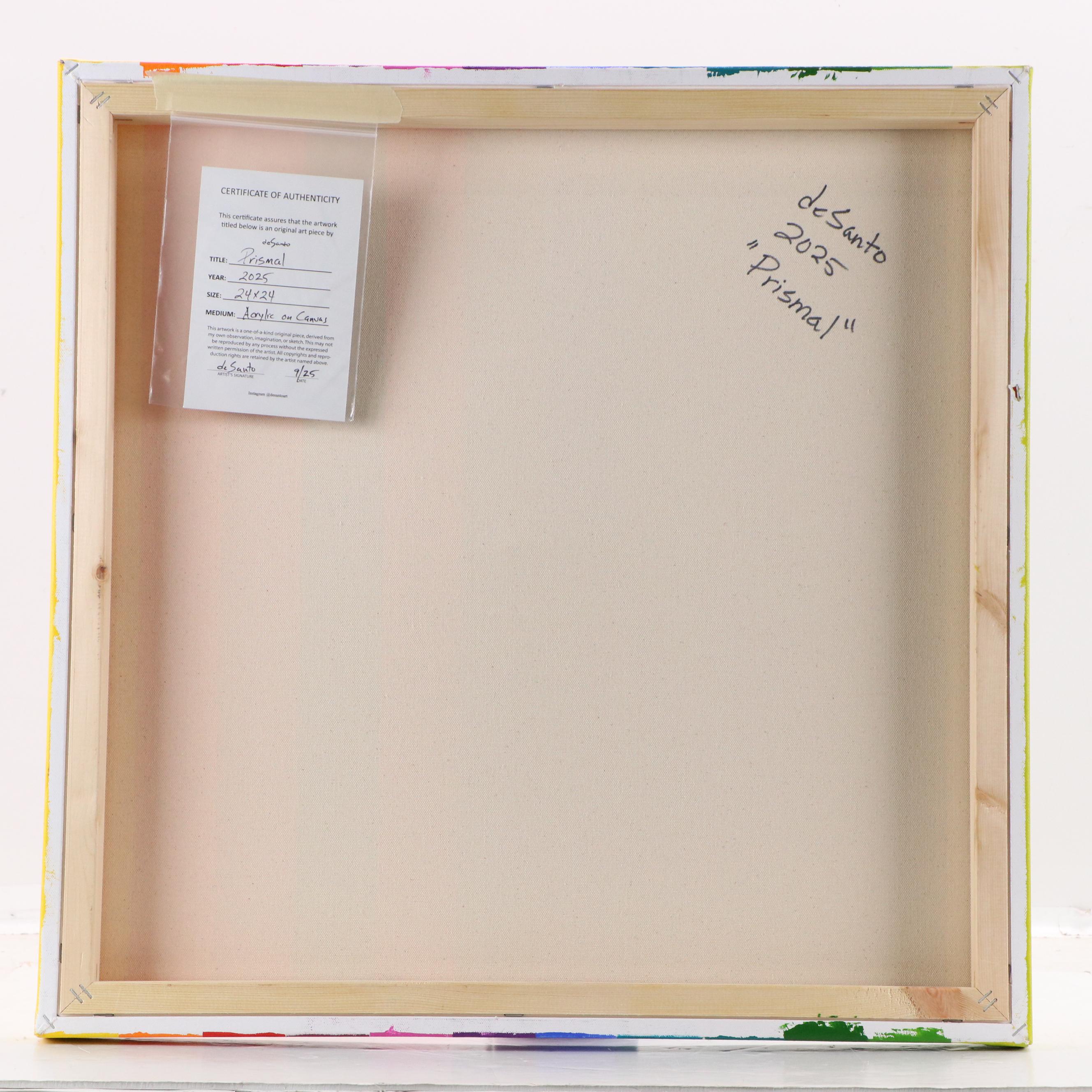 deSanto Geometric Acrylic Painting "Prismal," 2025