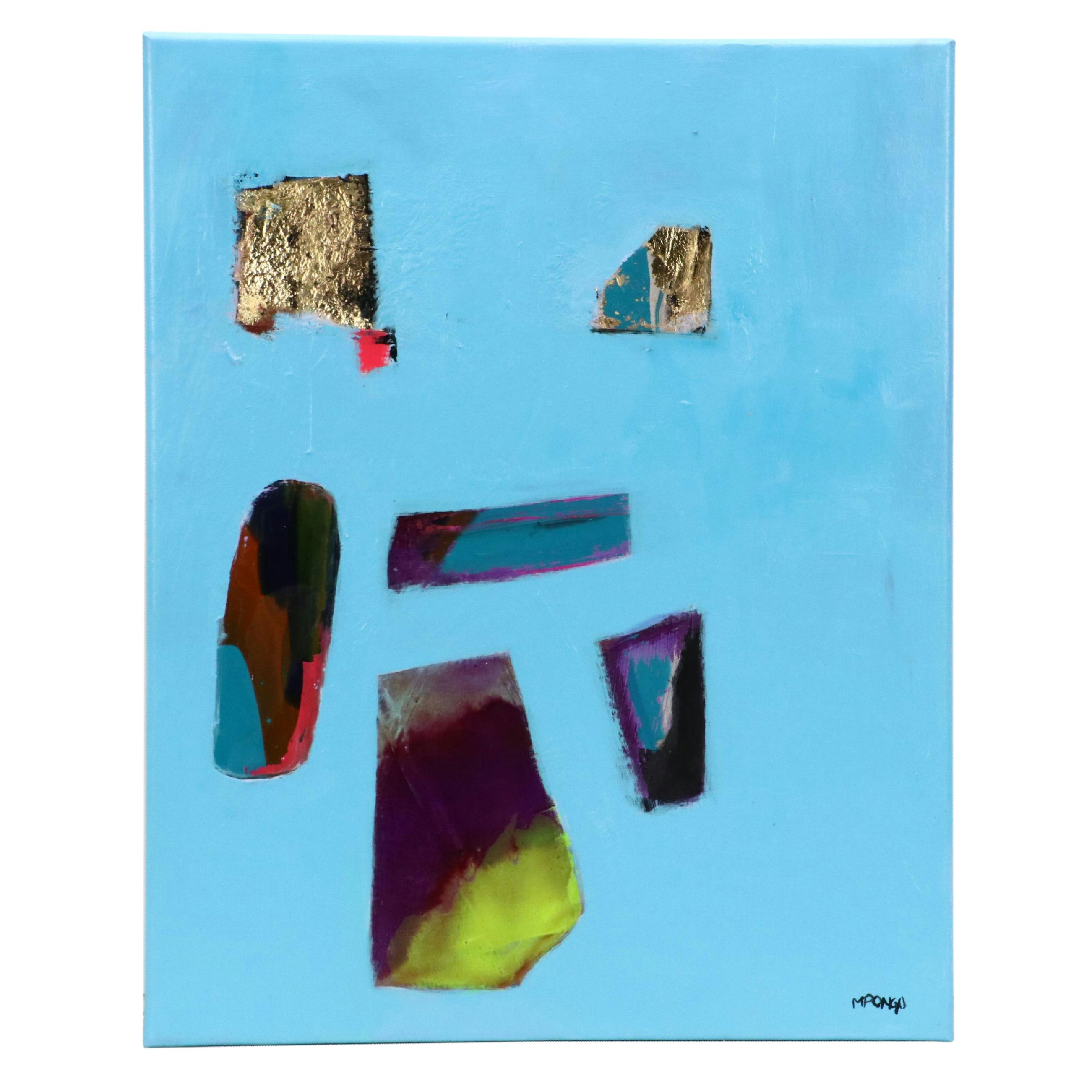 Milagros Pongo Abstract Mixed Media Painting "Windows to Another Dimension"