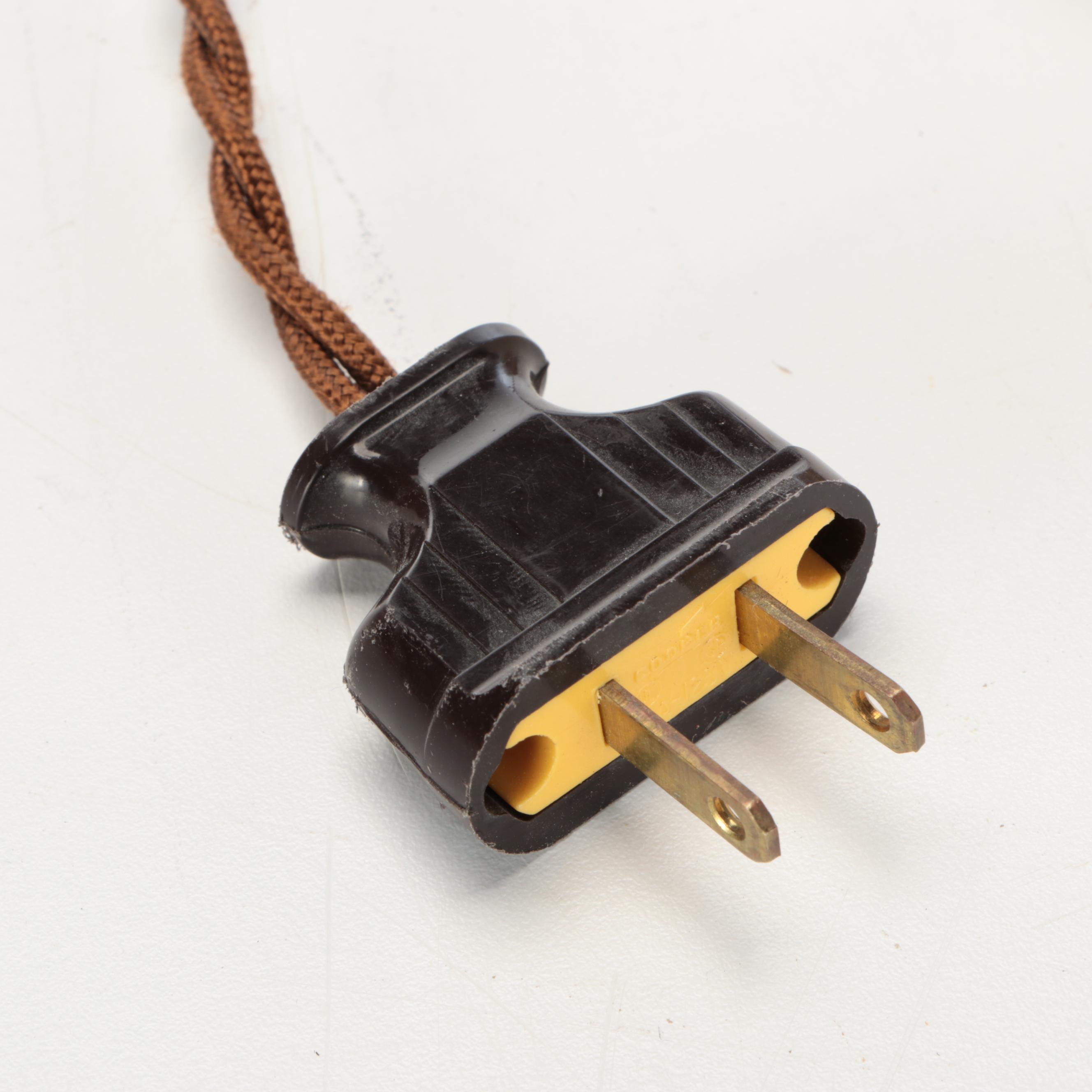 Architectural Salvage Wood Pillar Table Lamp with Drum Shade