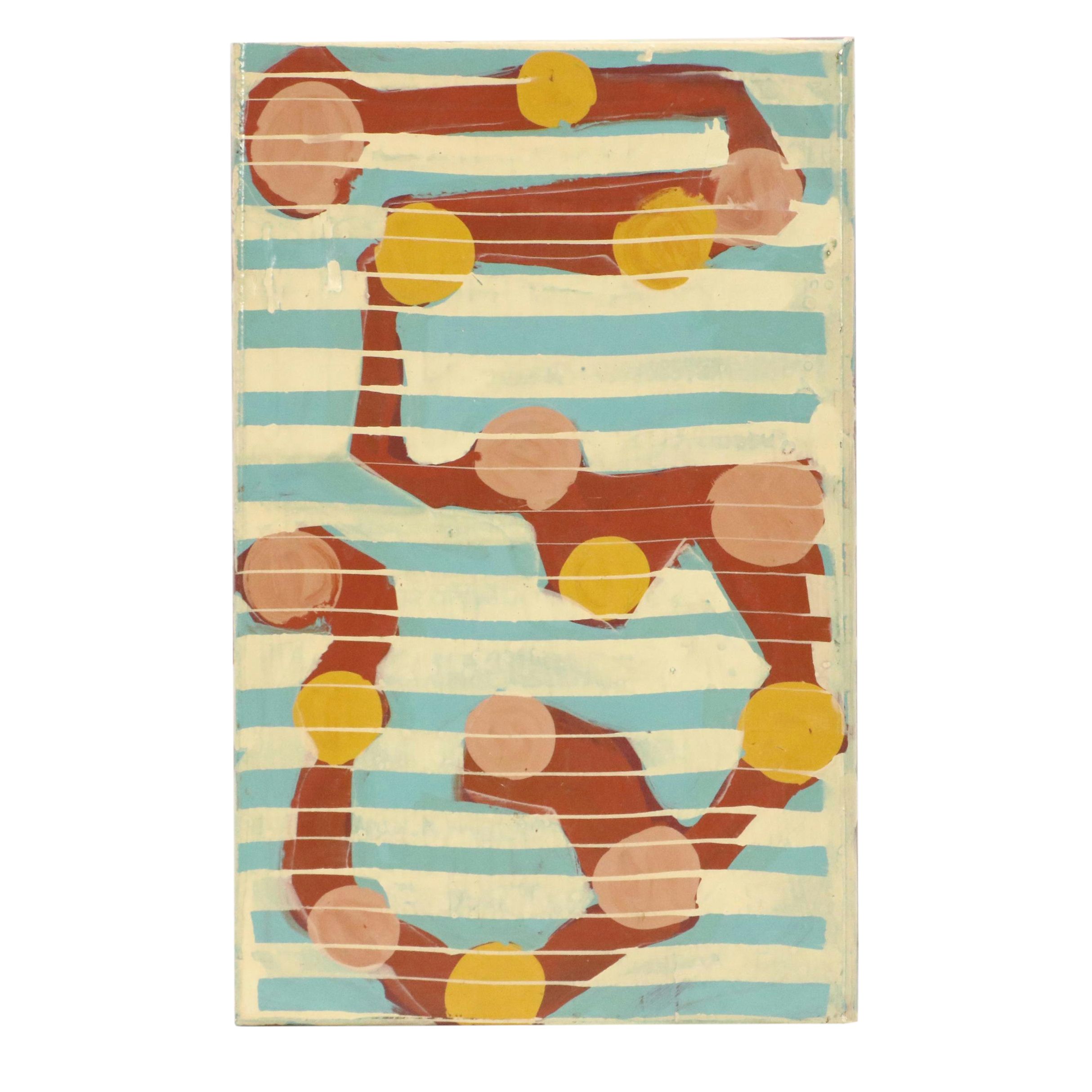 Tom Burckhardt Abstract Oil Painting "Skow First Born," 1992