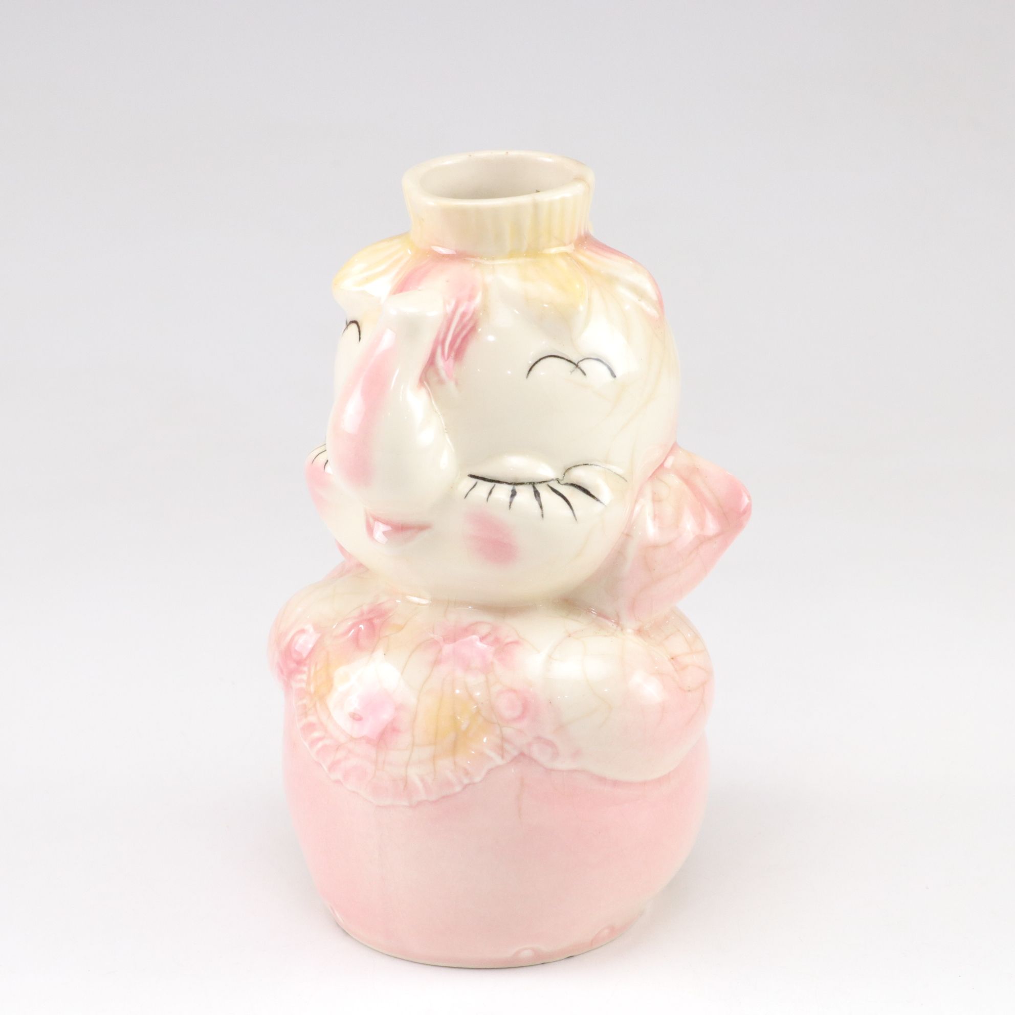 Three Ceramic Elephant Planters Including Occupied Japan and Leeds USA