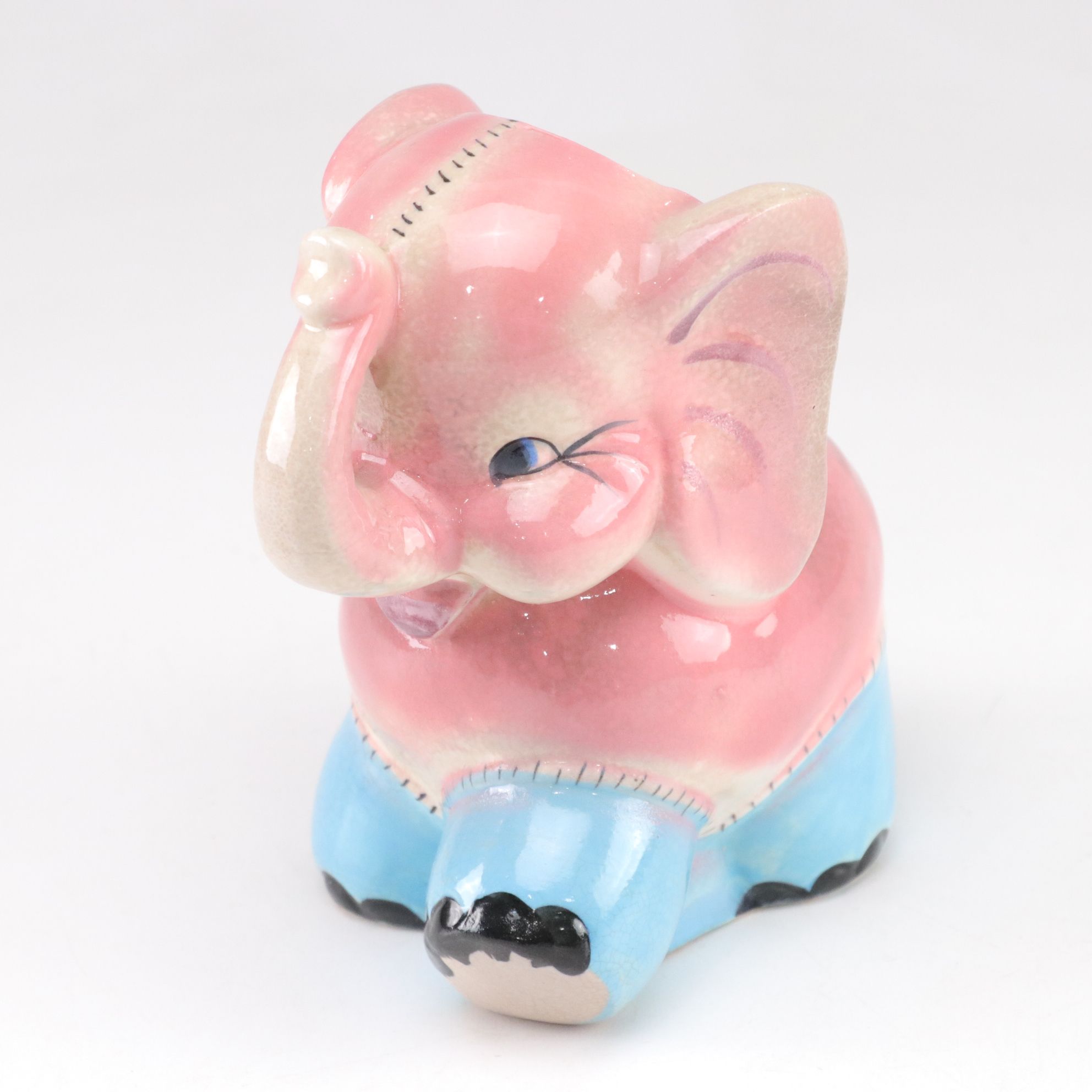 Three Ceramic Elephant Planters Including Occupied Japan and Leeds USA