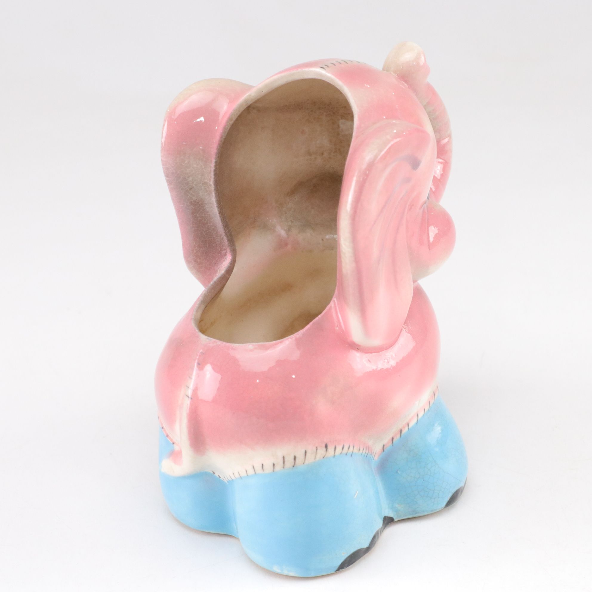 Three Ceramic Elephant Planters Including Occupied Japan and Leeds USA