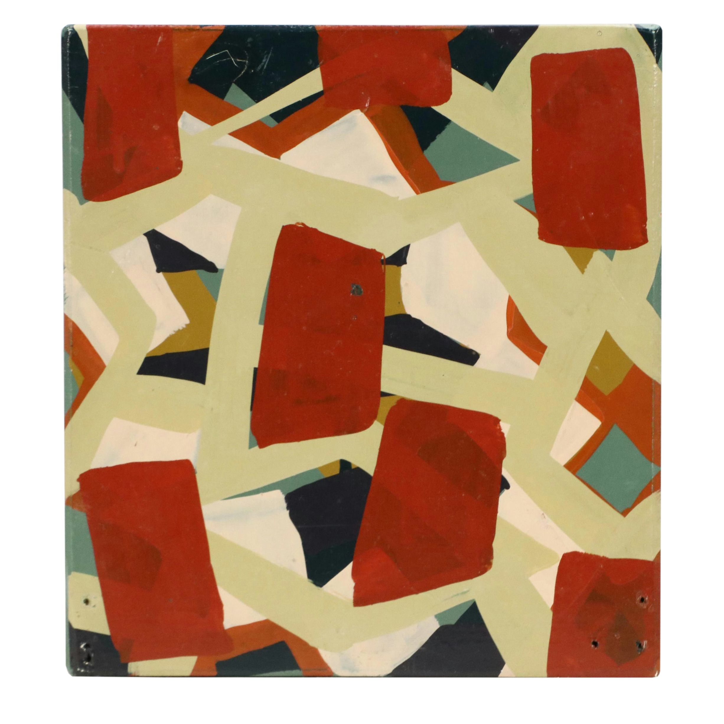 Tom Burckhardt Abstract Oil Painting "Wallflower," 1992