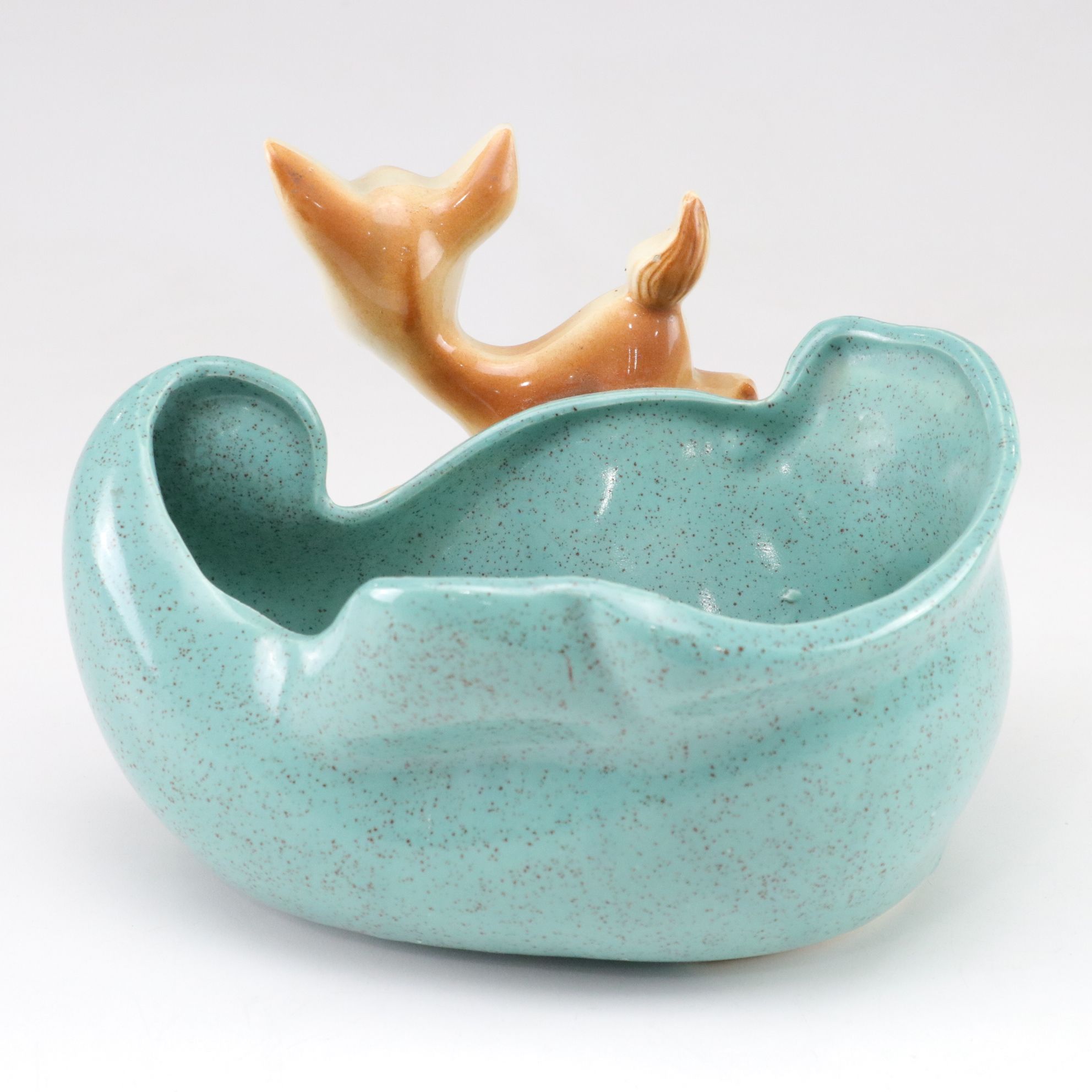Ceramic Fawn Planter, Mid-20th Century