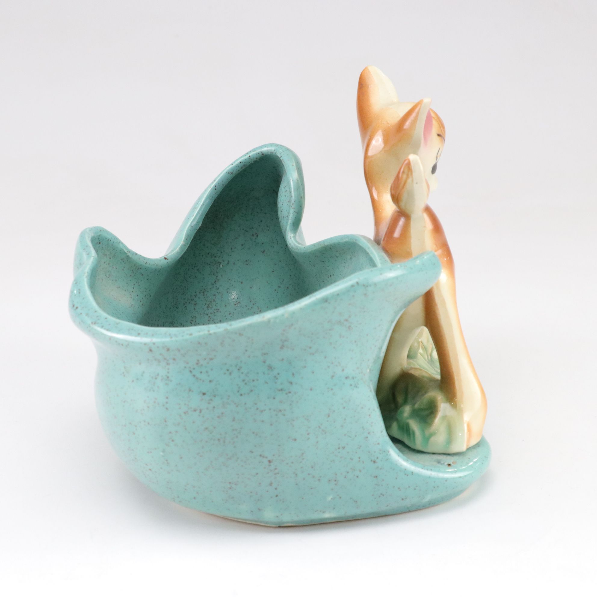 Ceramic Fawn Planter, Mid-20th Century