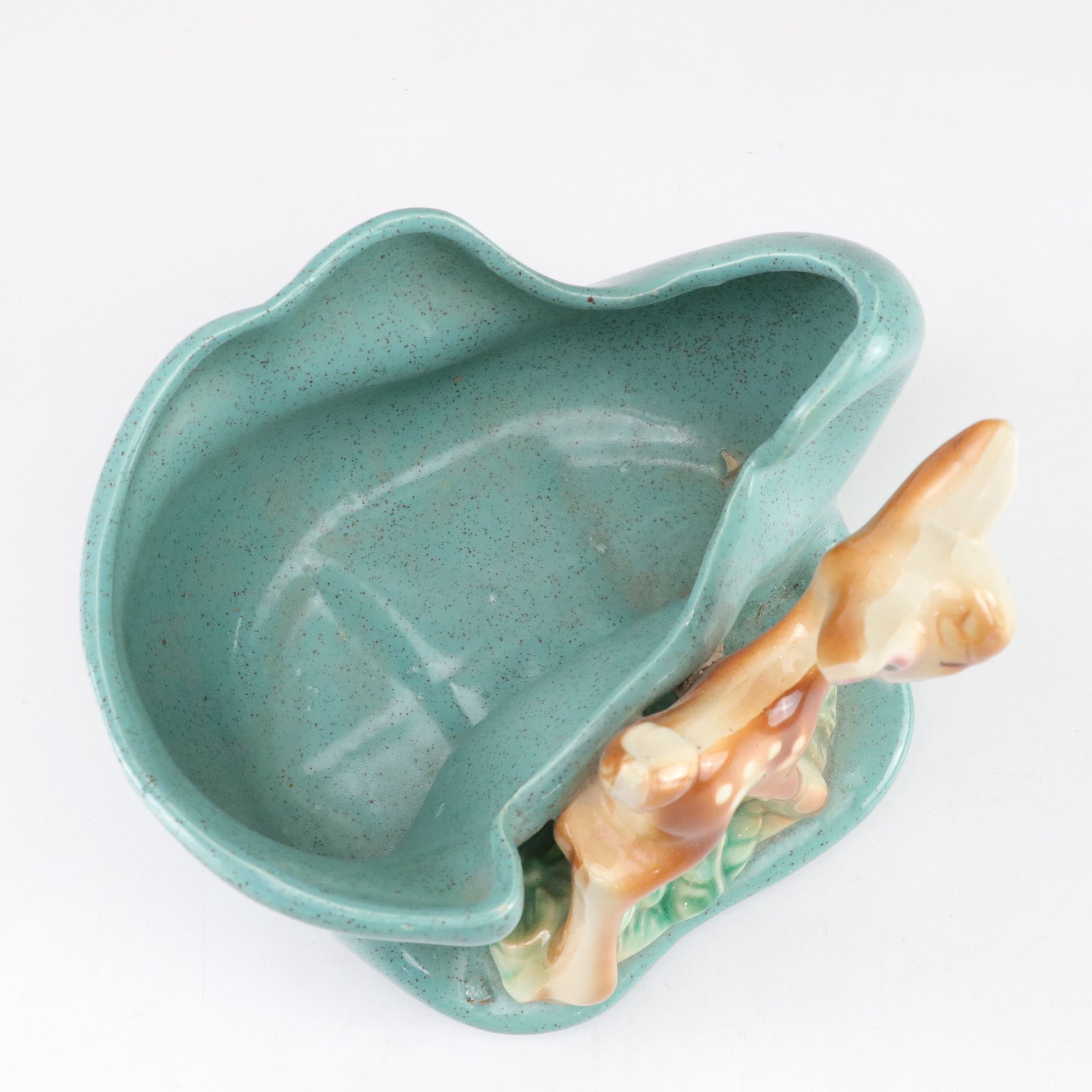 Ceramic Fawn Planter, Mid-20th Century