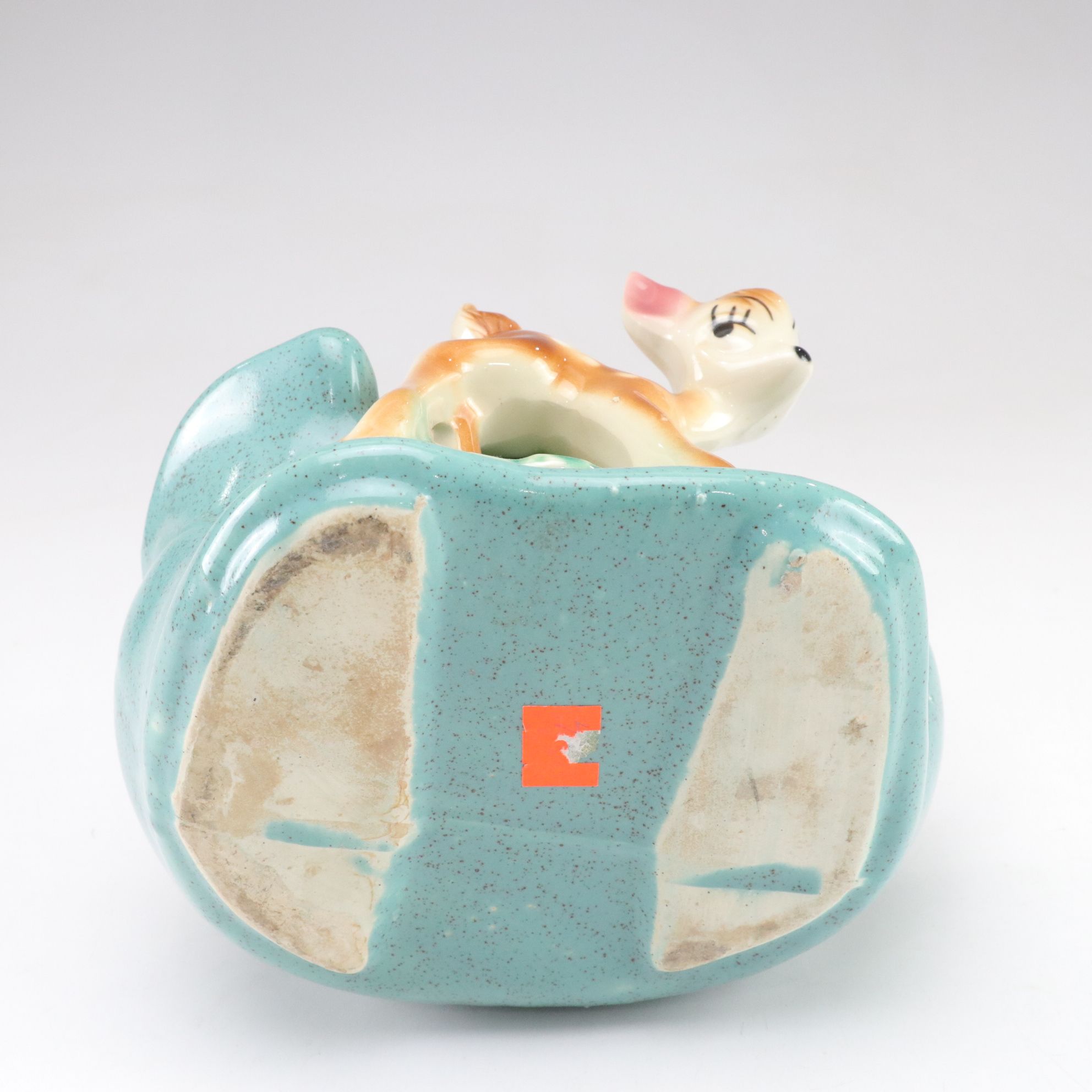 Ceramic Fawn Planter, Mid-20th Century