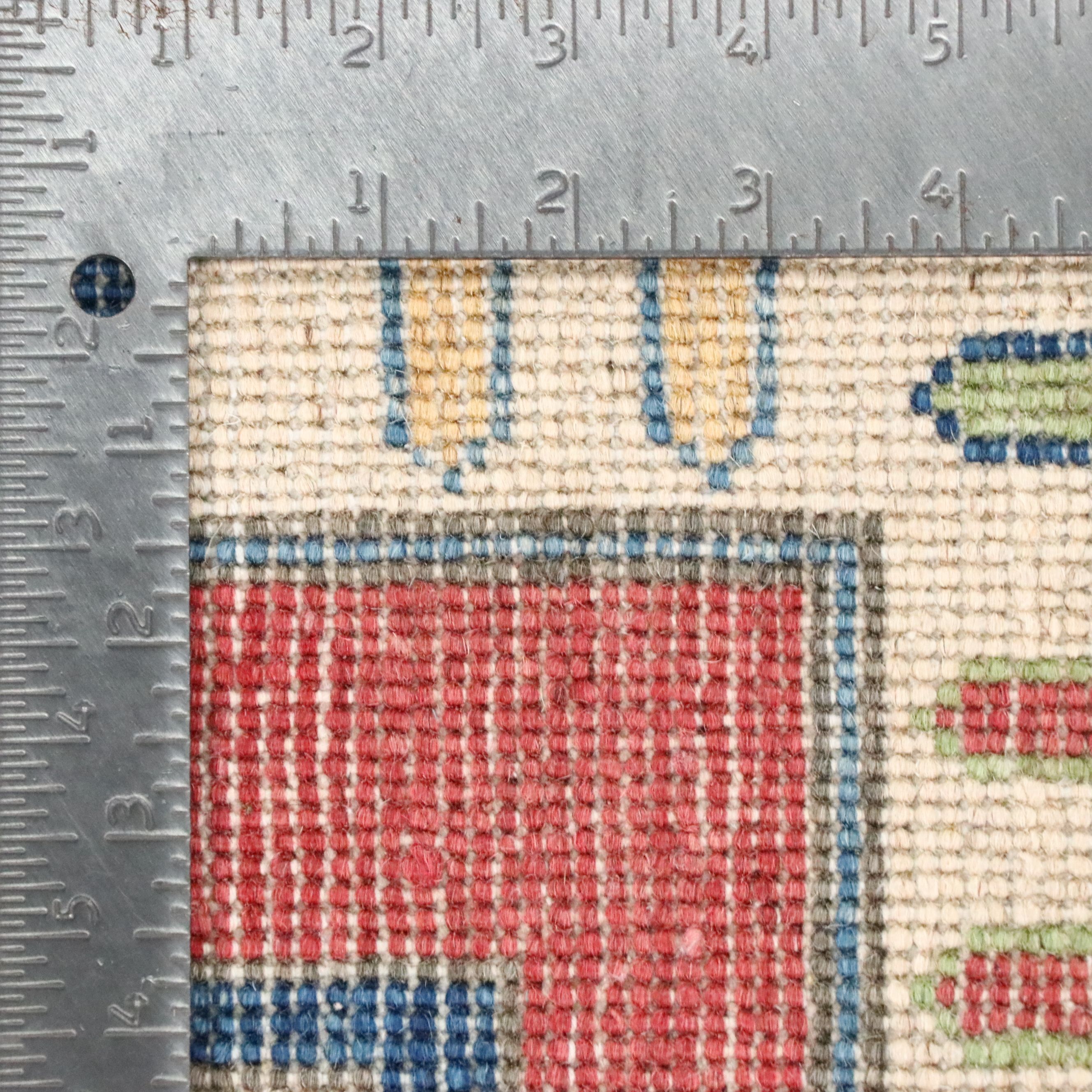 4'11 x 6'7 Hand-Knotted Afghan Pictorial War Area Rug