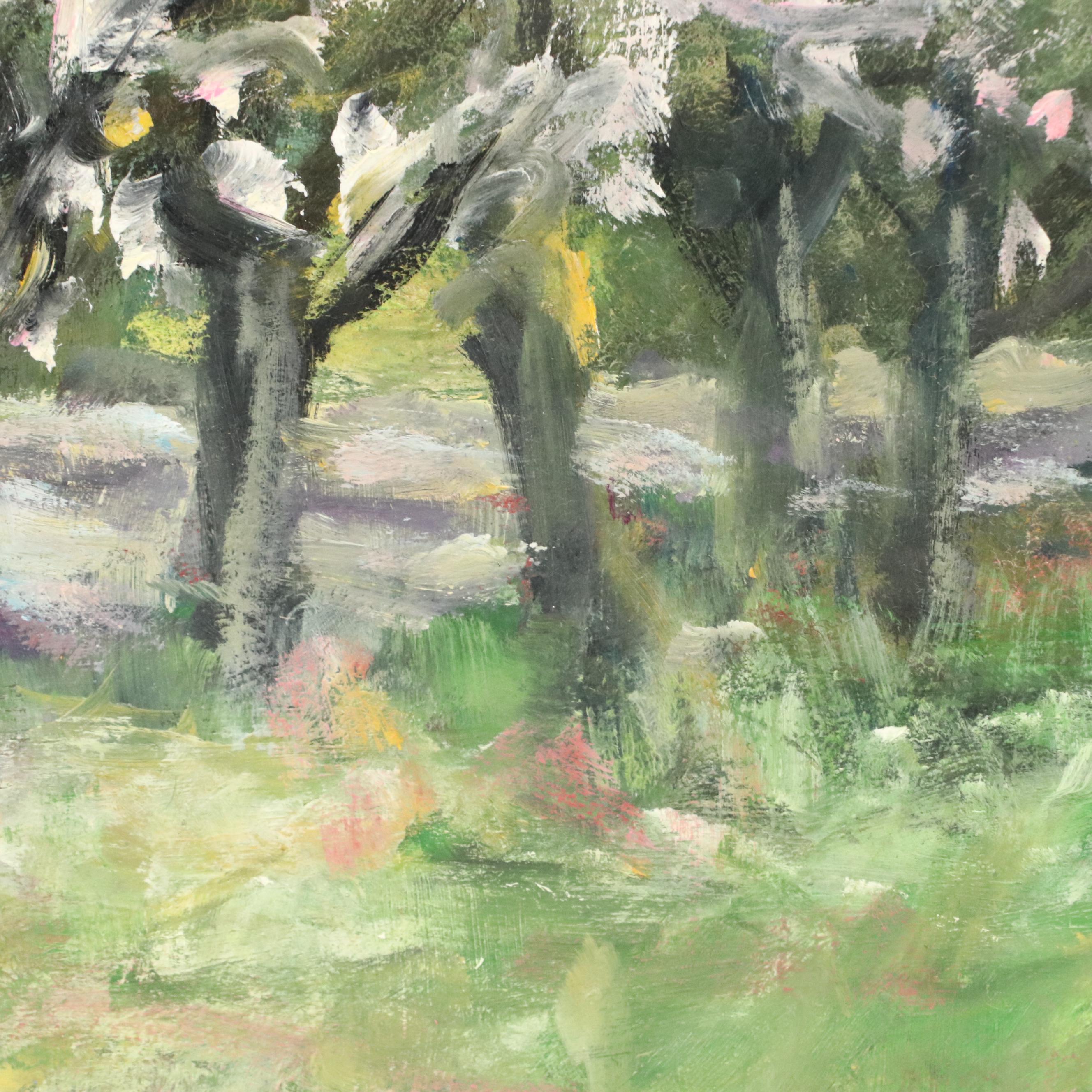 Nino Pippa Landscape Oil Painting "Sicily - The Almond Orchard," 2017