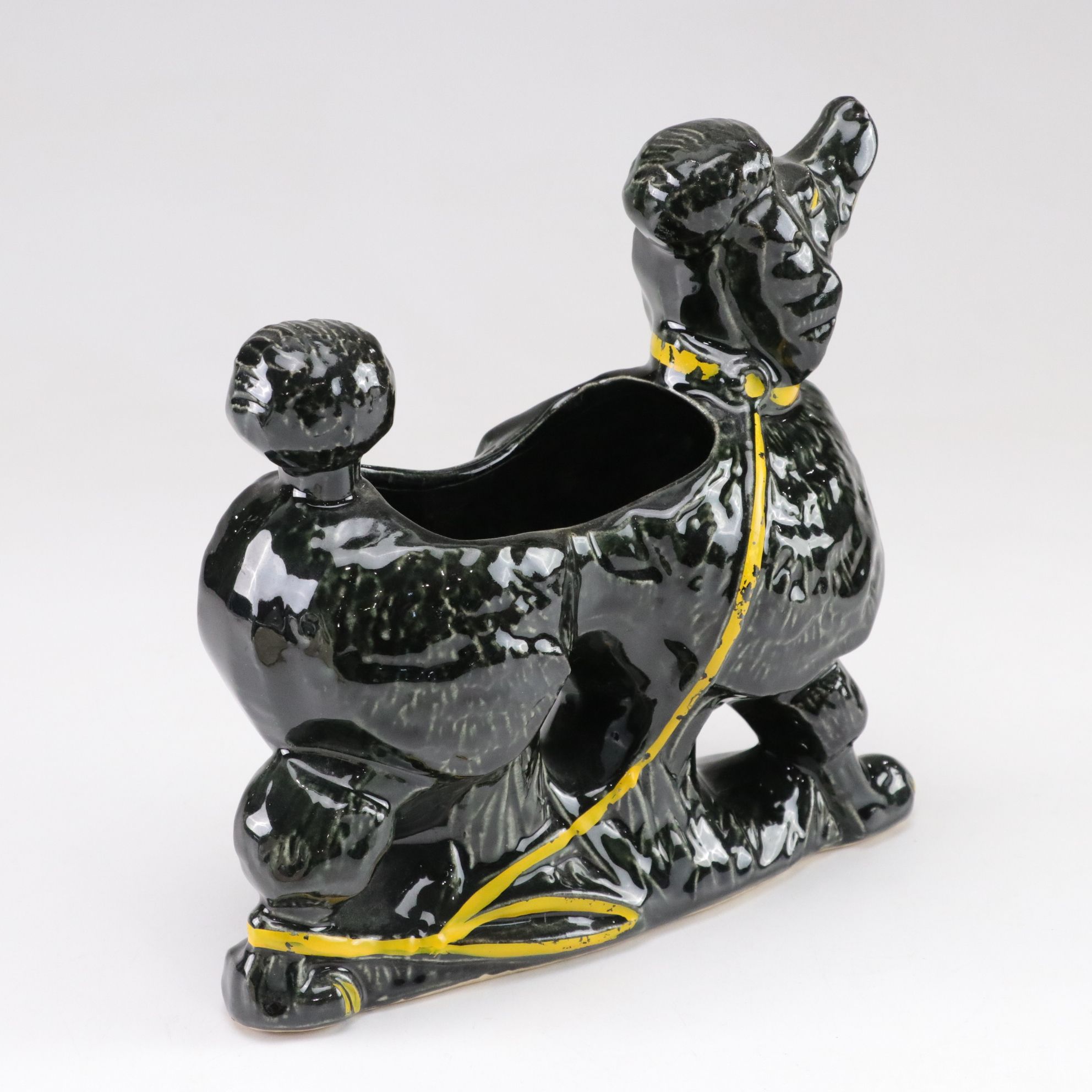 McCoy and Other Ceramic Poodle Planters, Mid-20th Century