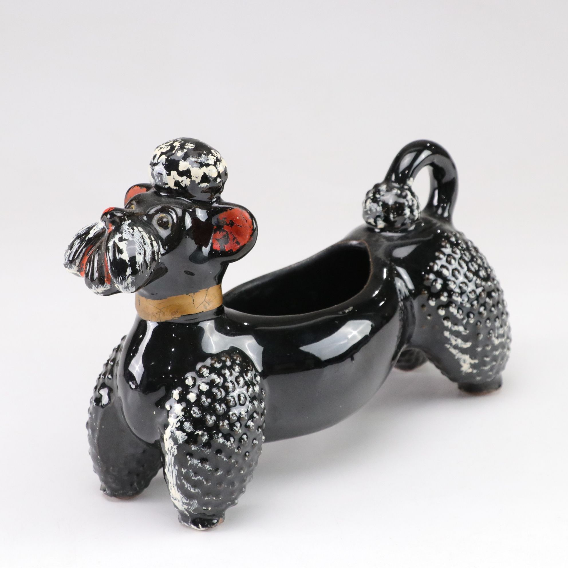 McCoy and Other Ceramic Poodle Planters, Mid-20th Century