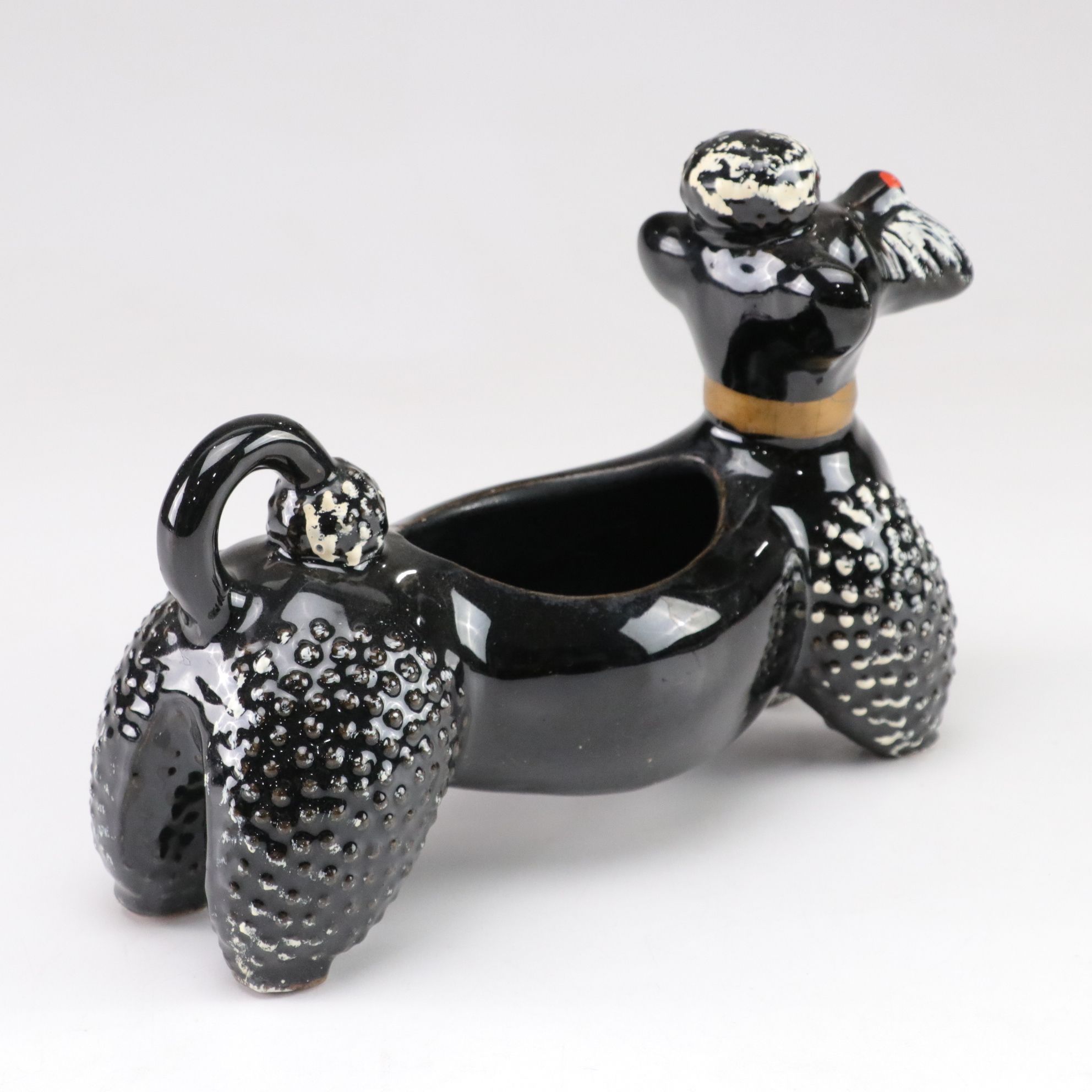 McCoy and Other Ceramic Poodle Planters, Mid-20th Century