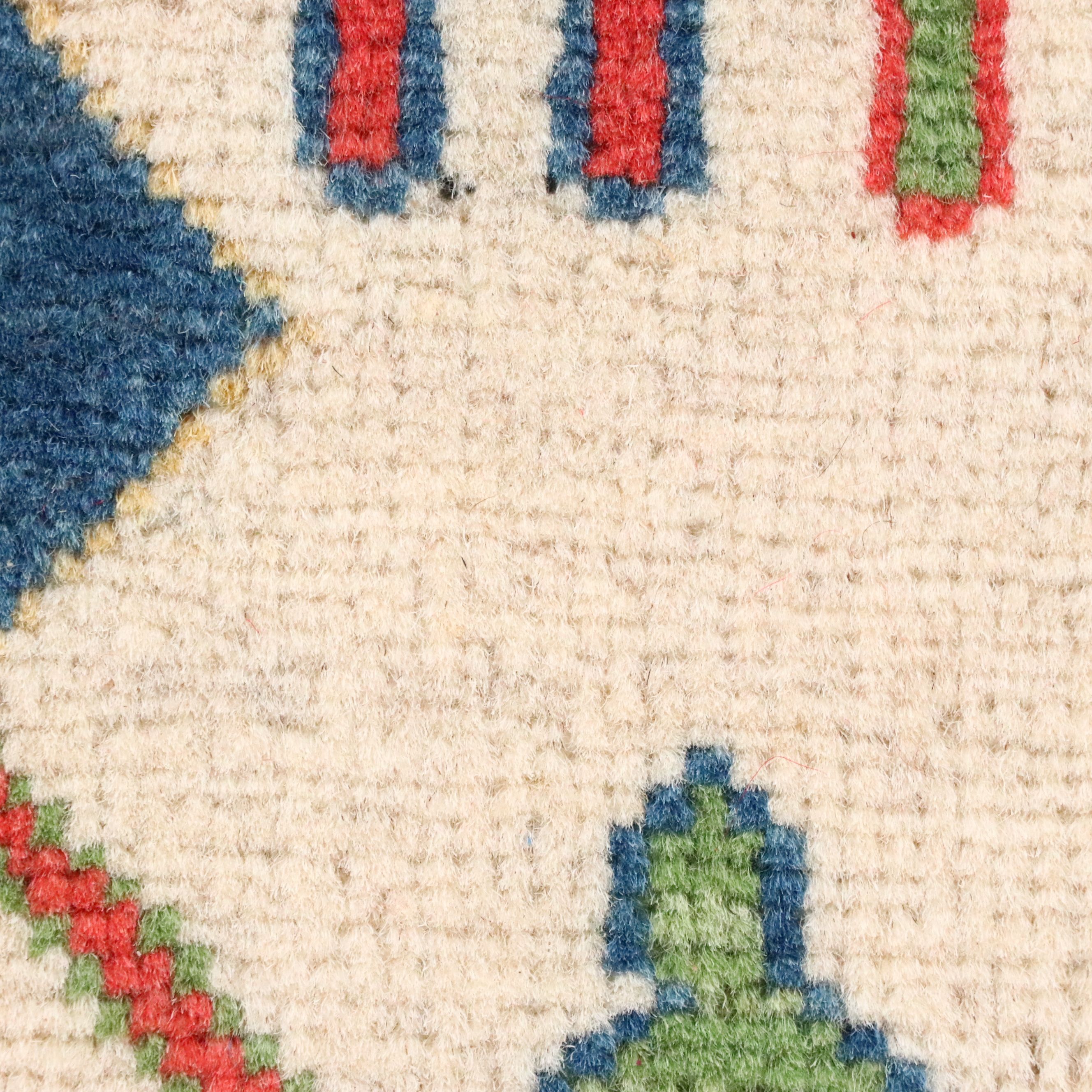 4'10 x 6'6 Hand-Knotted Afghan Pictorial War Area Rug