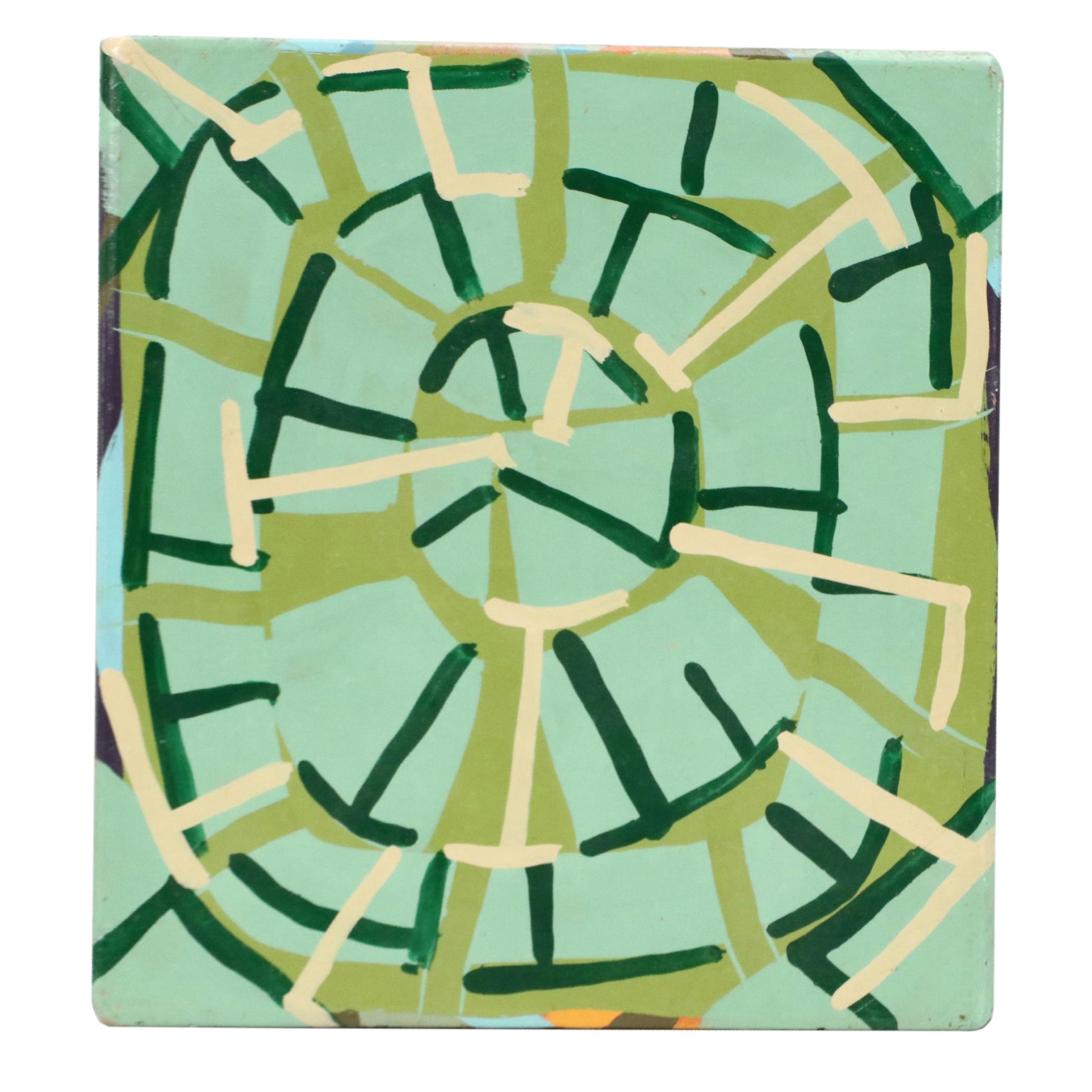 Tom Burckhardt Abstract Oil Painting "Now," 1992