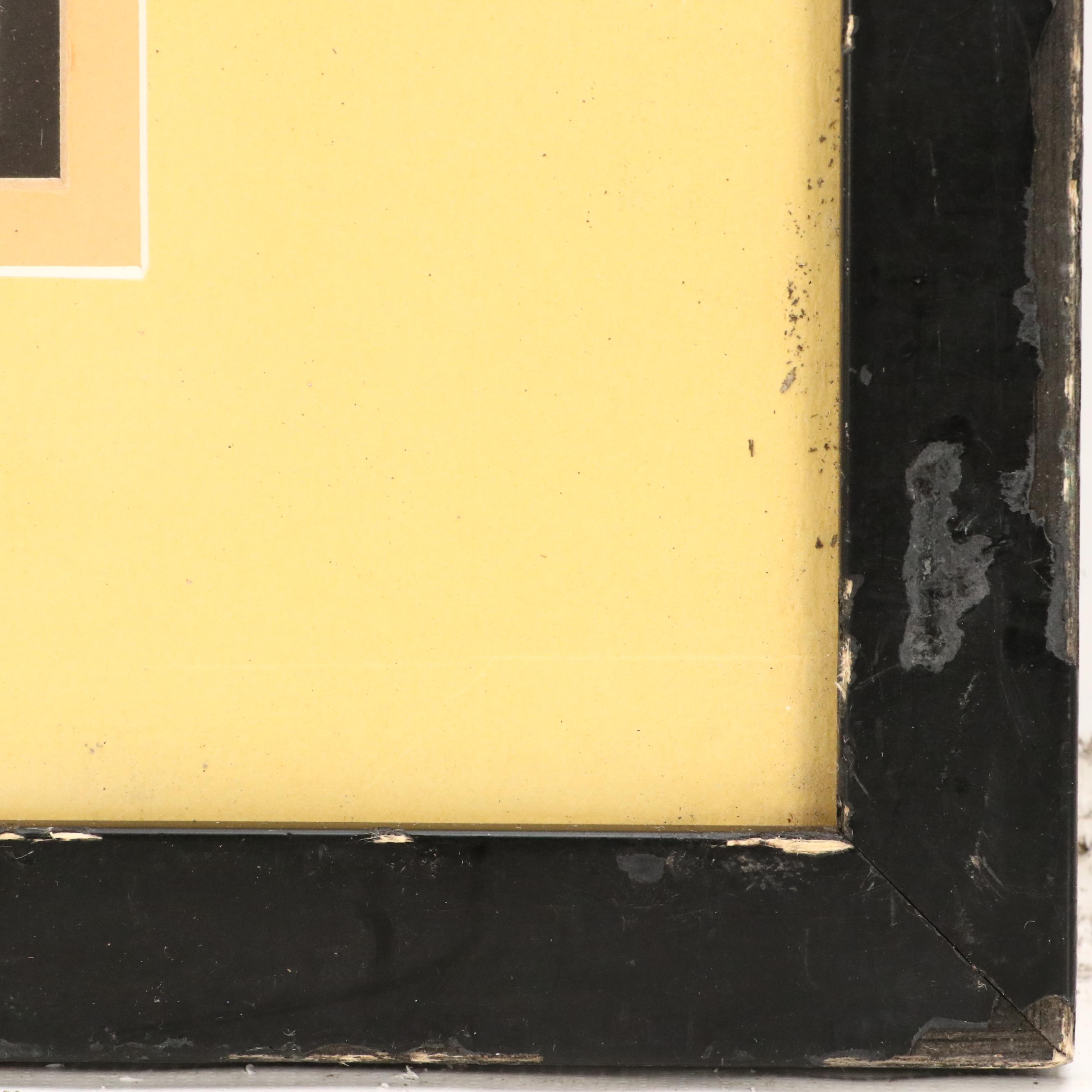 Acrylic Painting of Two Abstracted Ladybugs, Late 20th Century