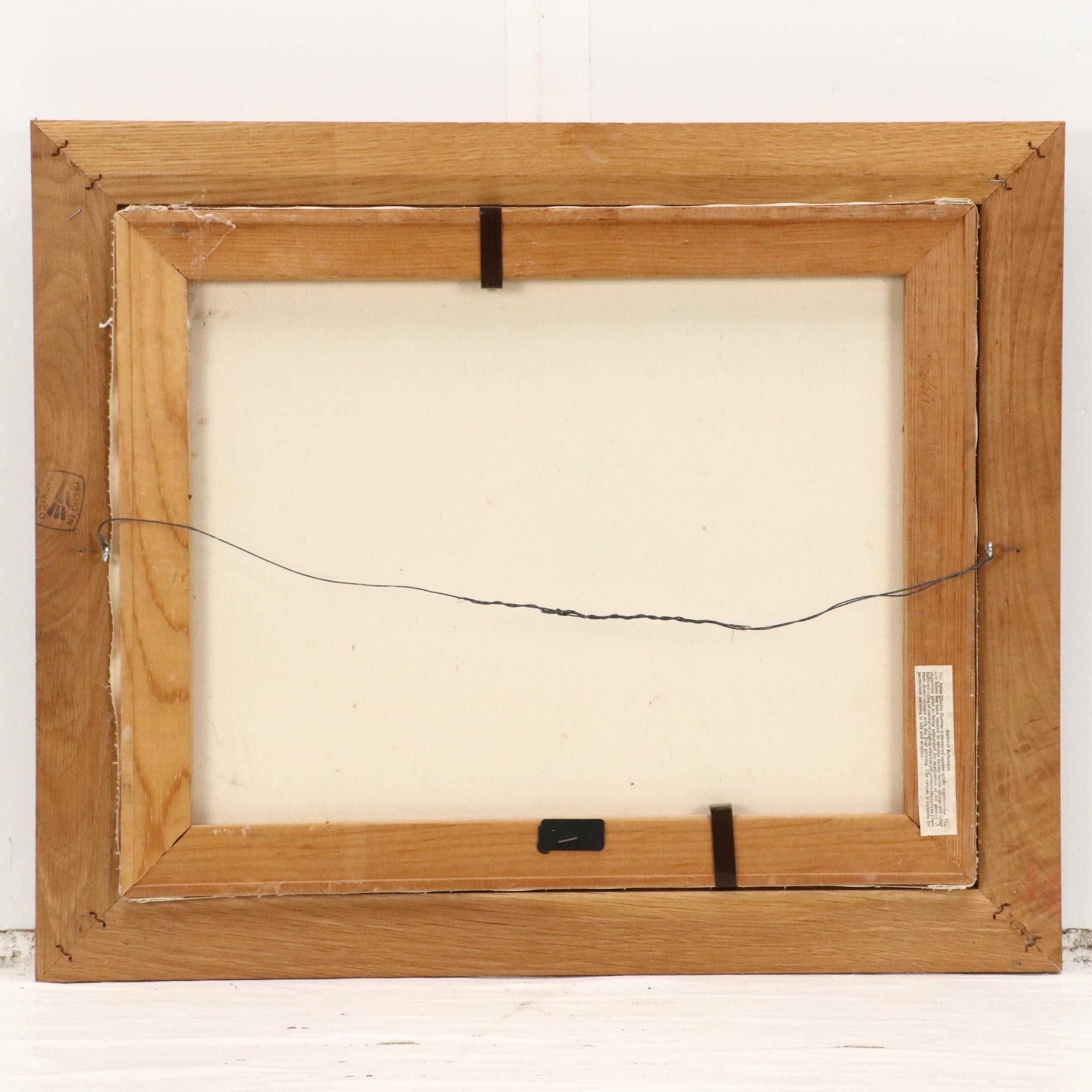 Linda Wilson Oil Painting Still Life of Roses and Tea Set, Late 20th Century