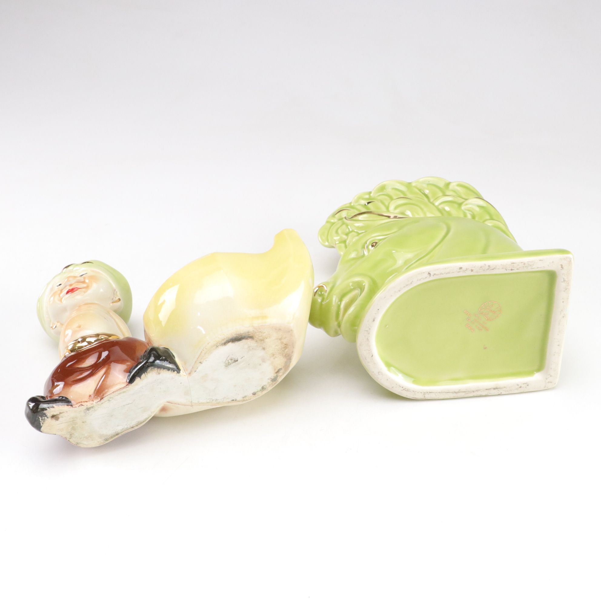 Ceramic Genie & Horse Planters with Gilt Accents & More