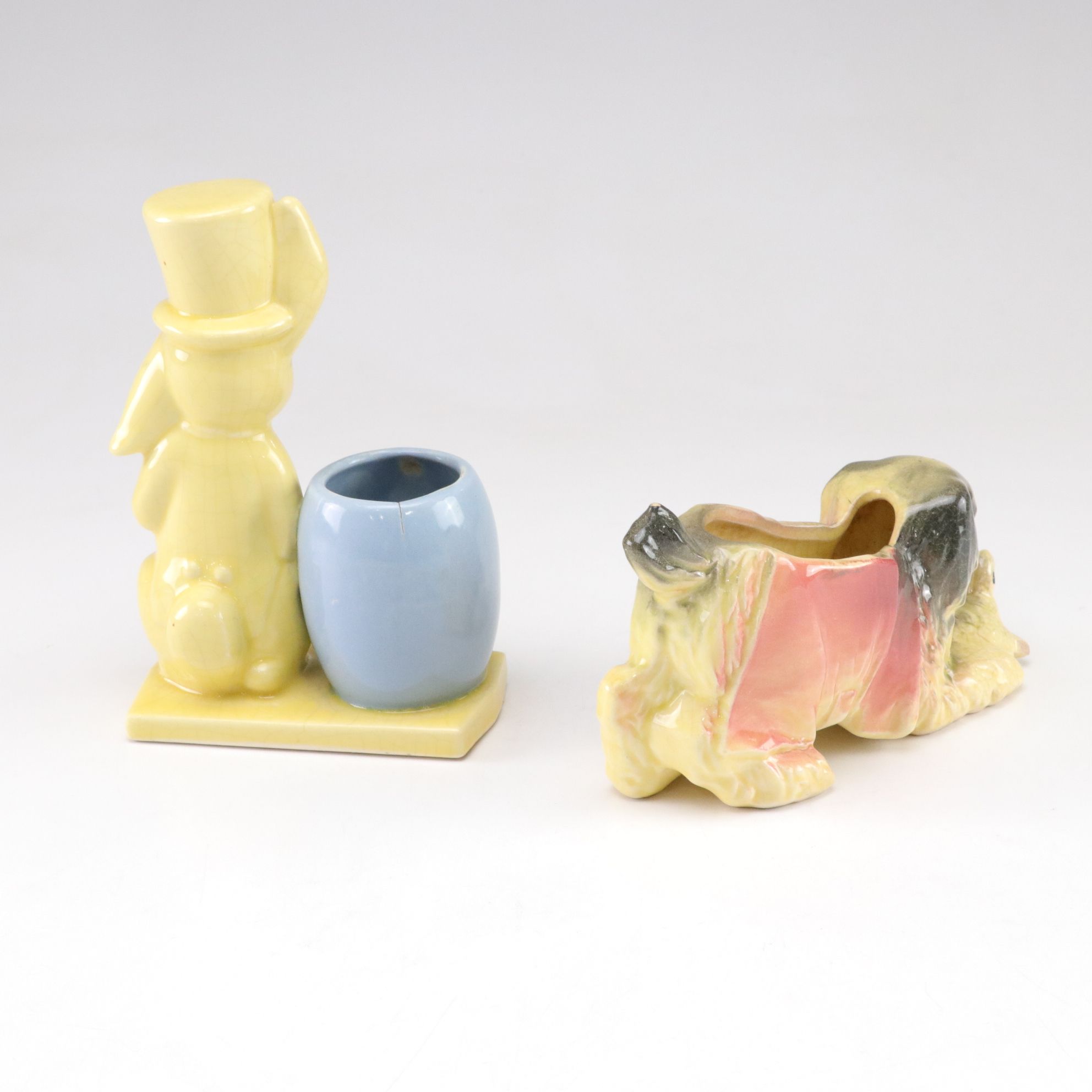 Ceramic Genie & Horse Planters with Gilt Accents & More