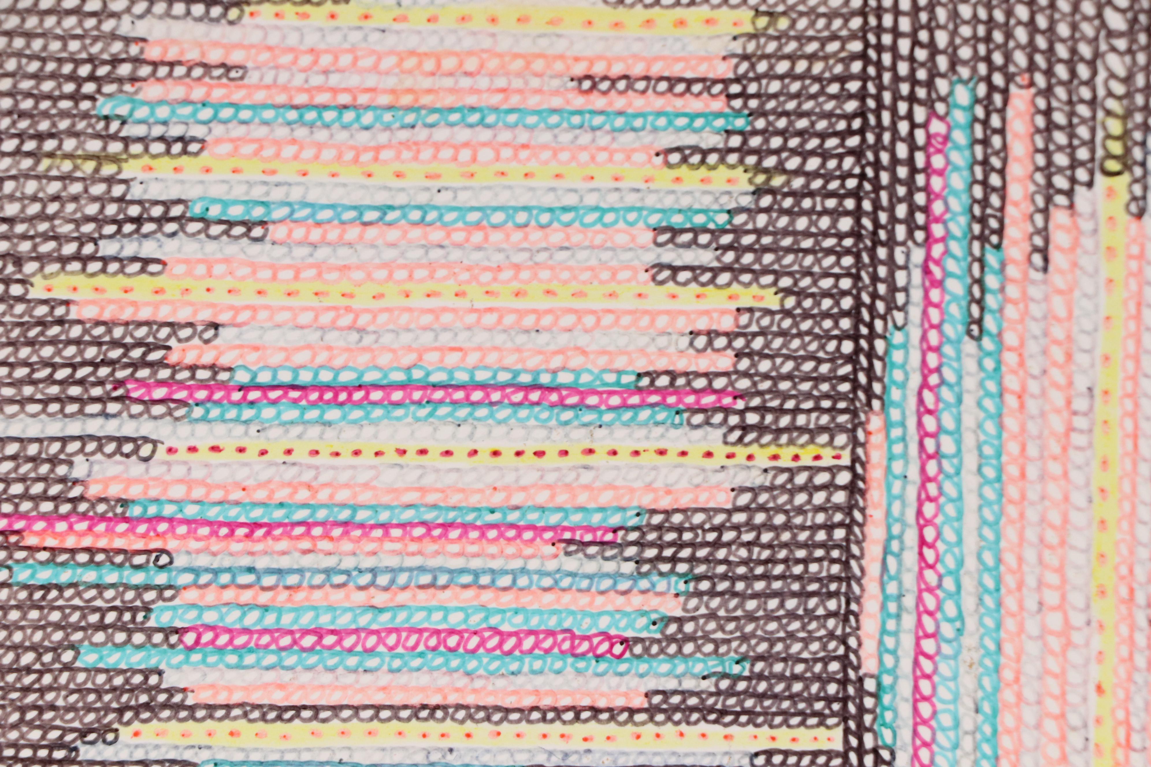 Margaret Wenstrup Op Art Ink Drawing, 2003