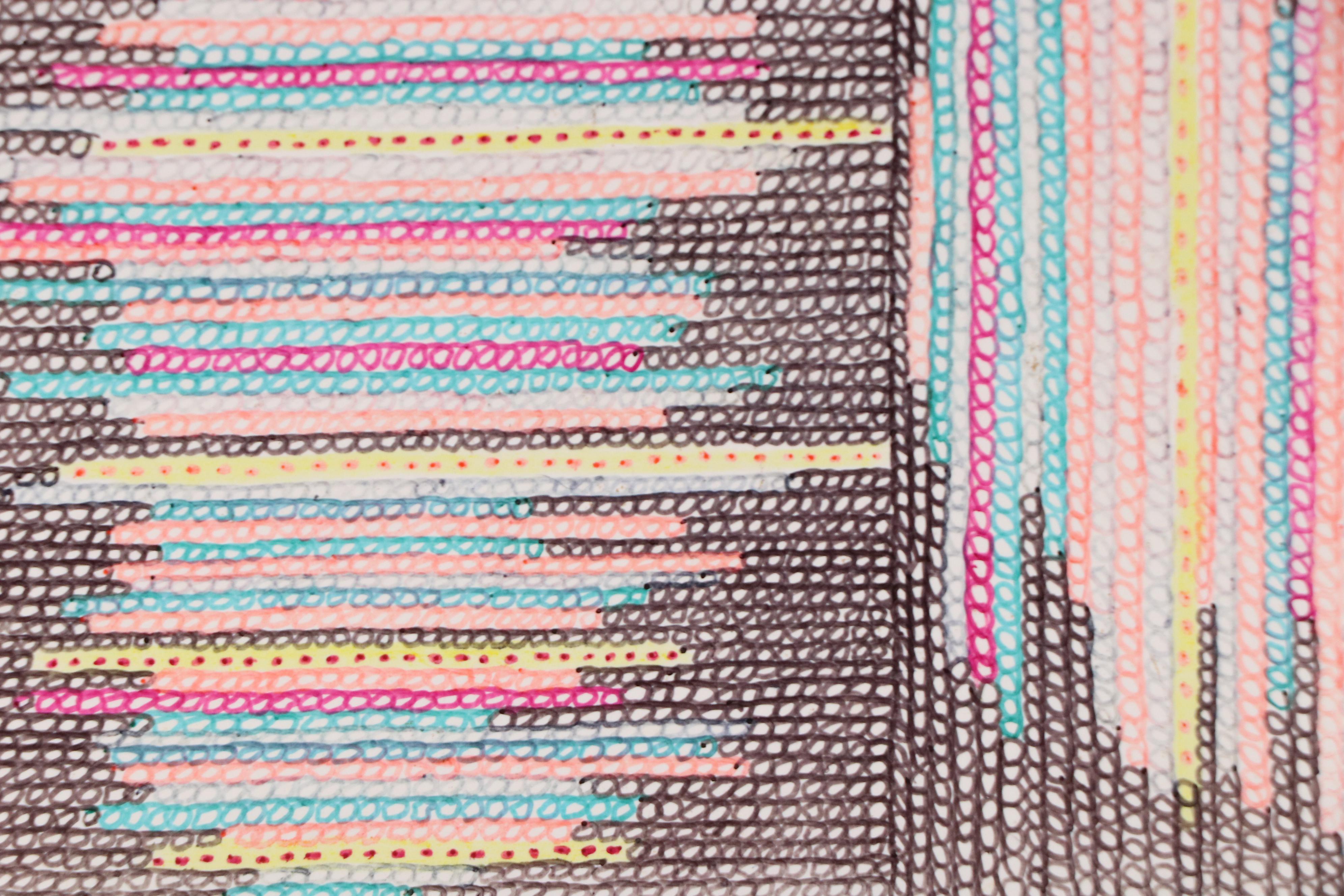 Margaret Wenstrup Op Art Ink Drawing, 2003