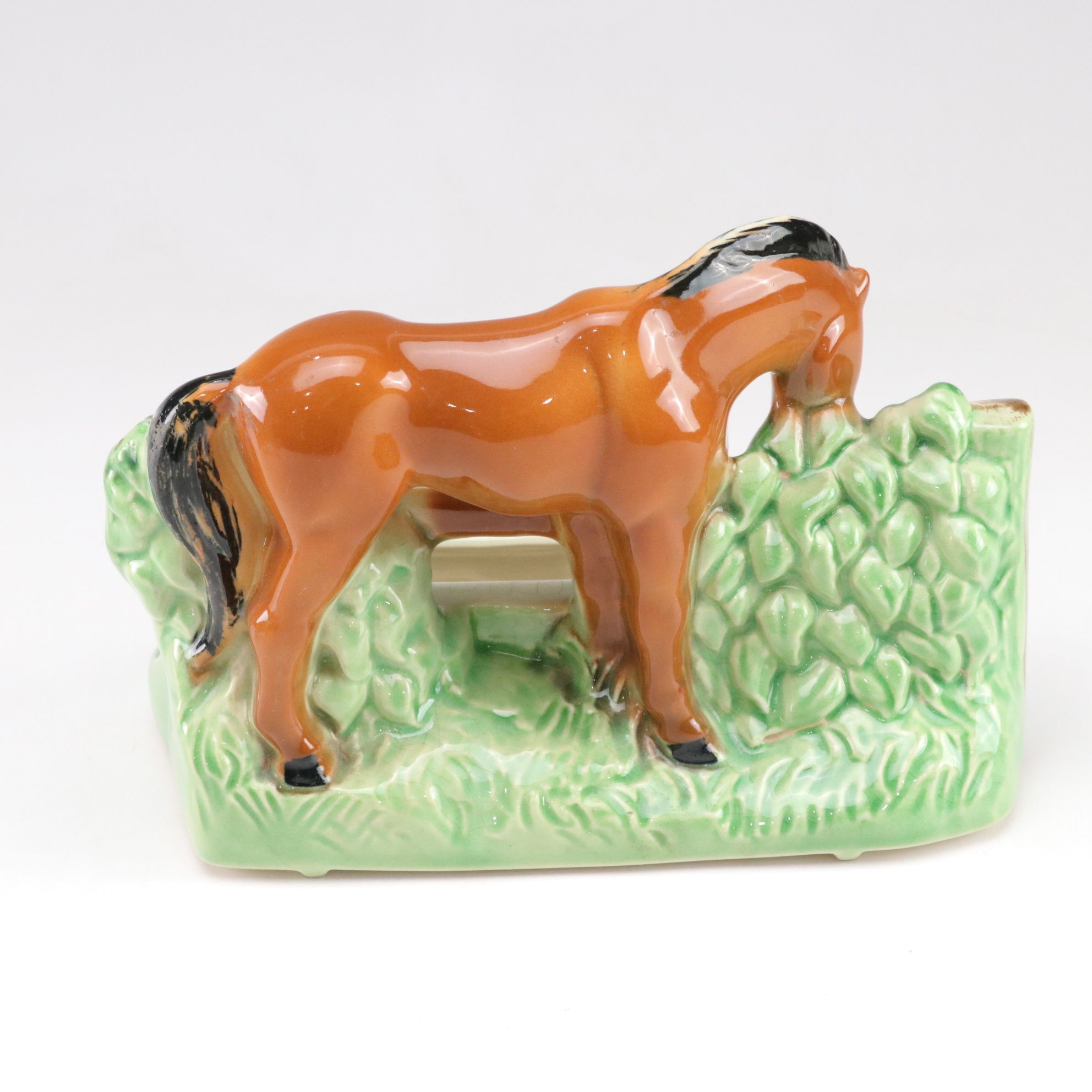 Two Ceramic Horse Figural Planters, Mid-20th Century
