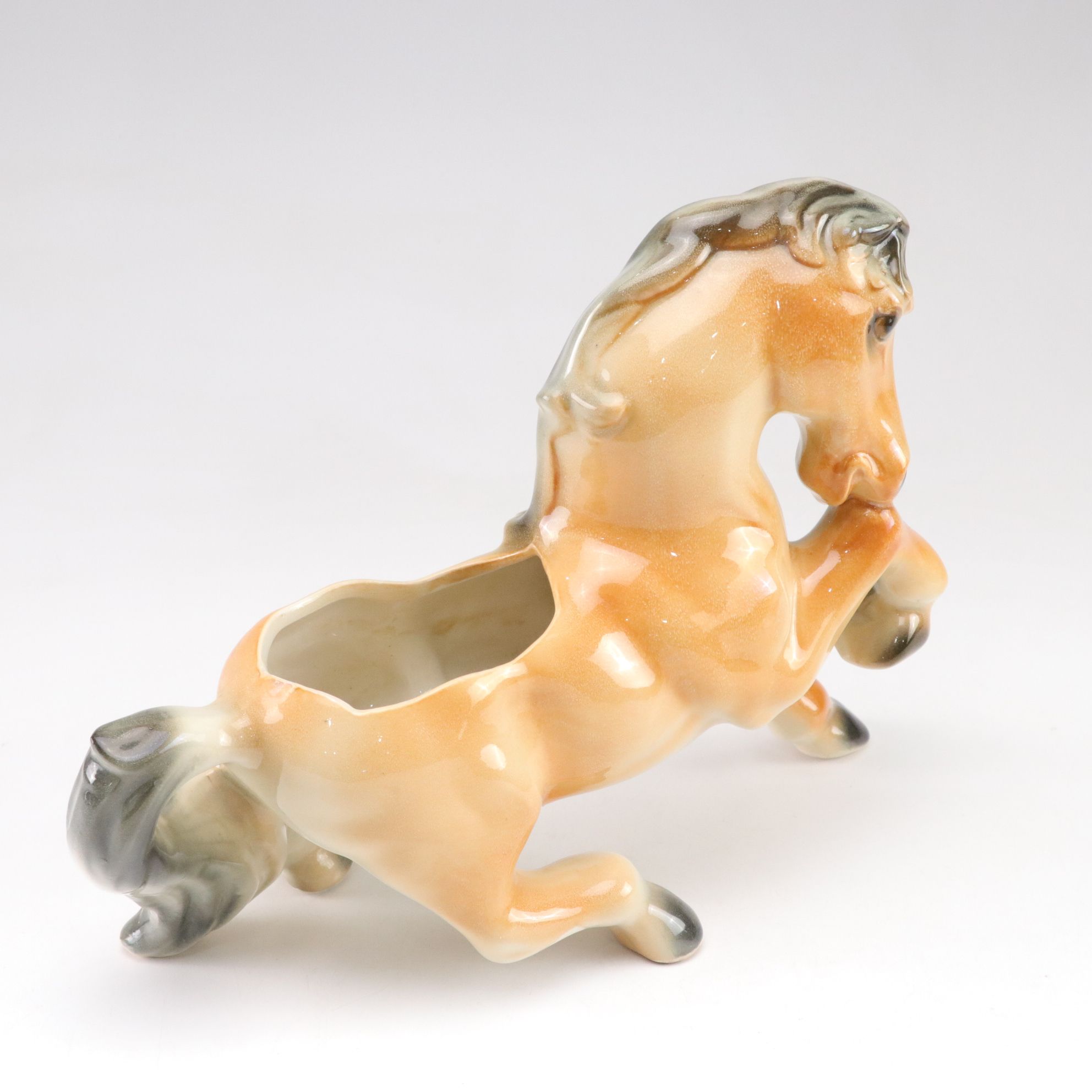 Two Ceramic Horse Figural Planters, Mid-20th Century