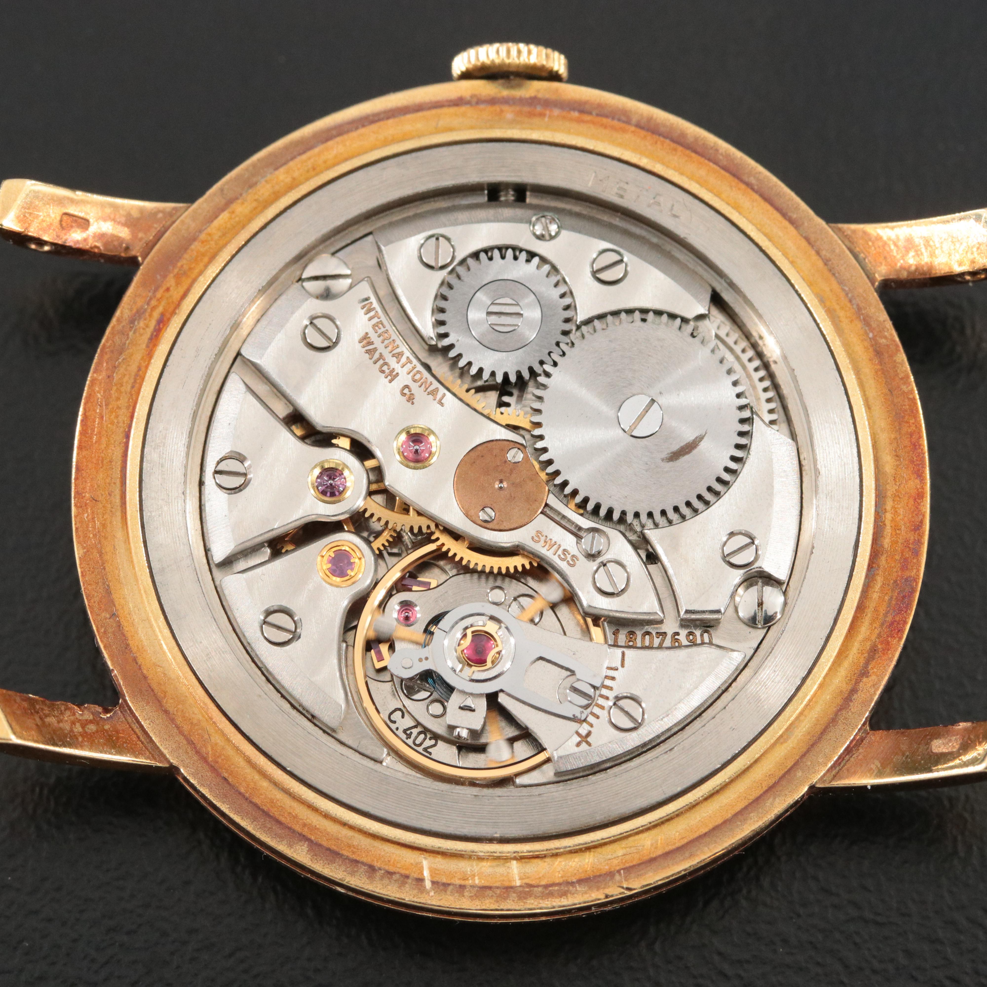 Vintage 18K I.W.C. International Watch Co. Stem Wind Watch