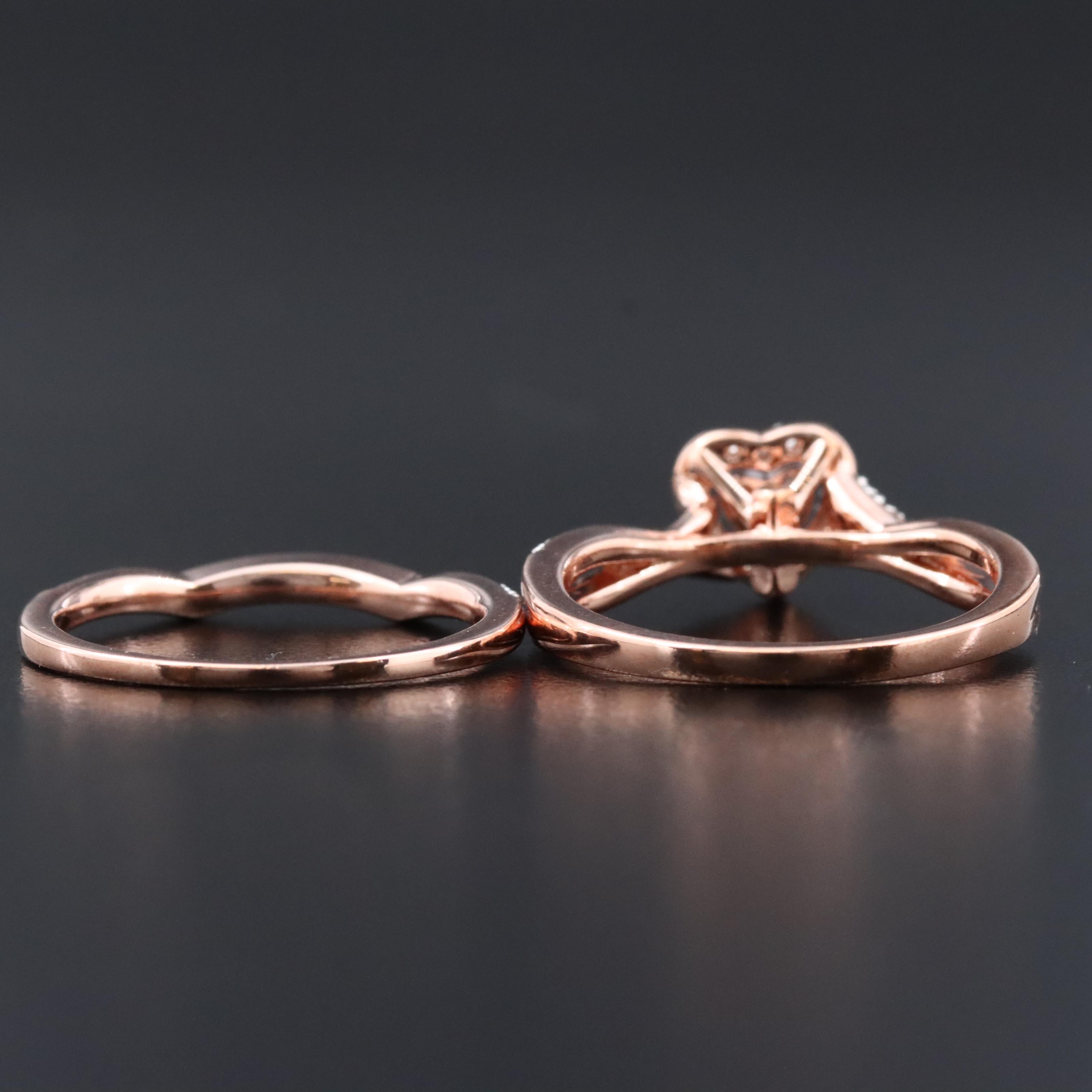 Sterling Diamond Ring Set