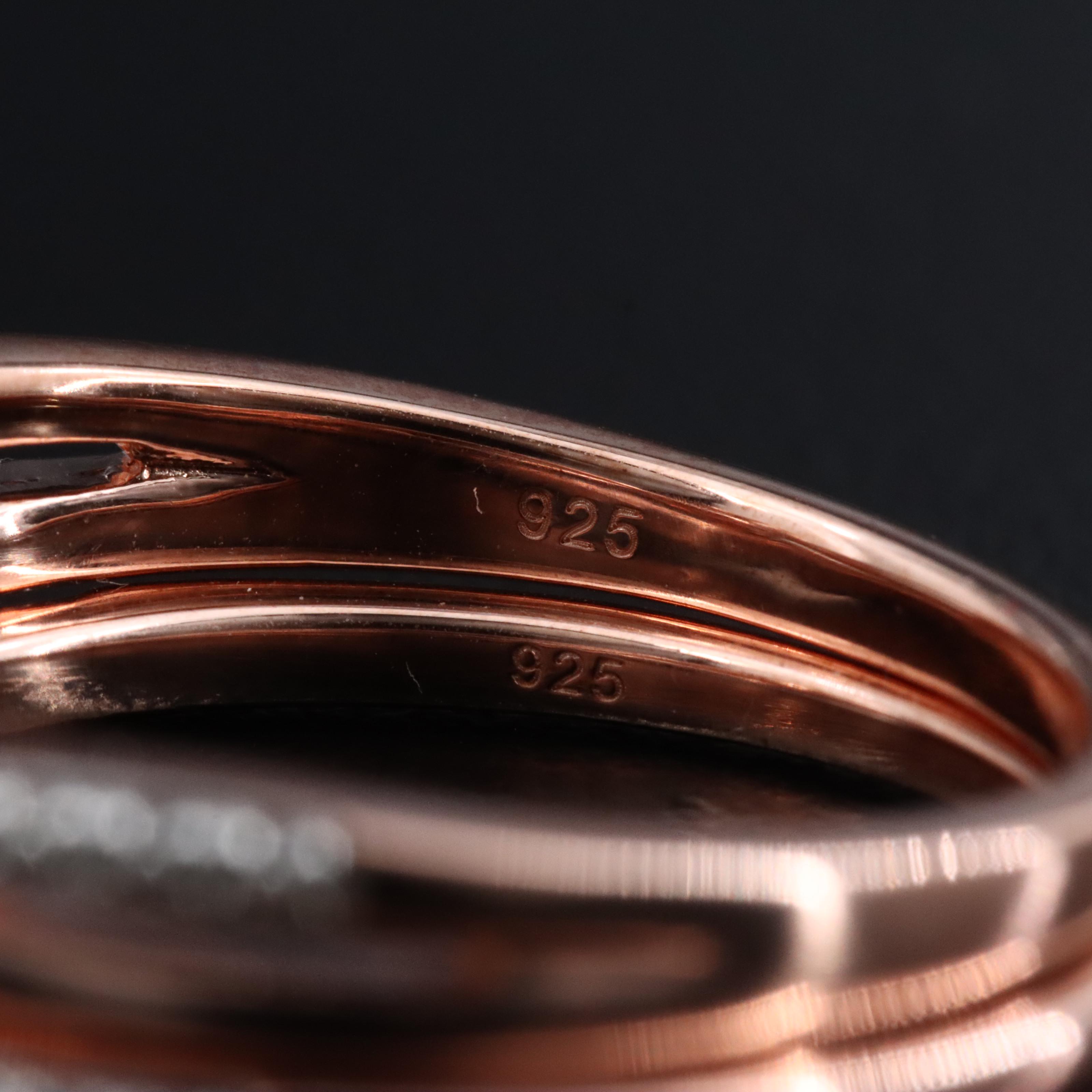 Sterling Diamond Ring Set